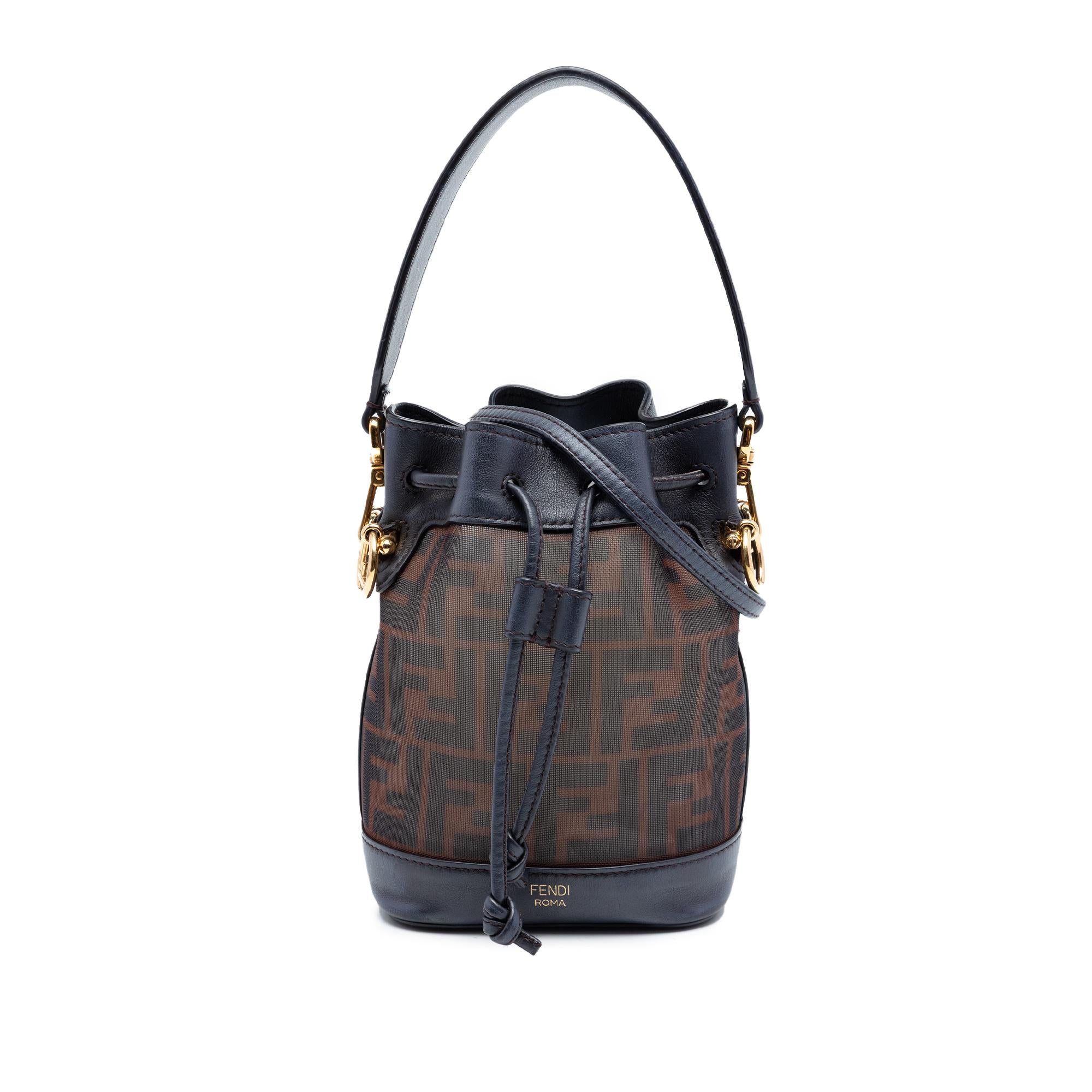 Fendi Mini Zucca Mesh Mon Tresor Bucket Bag