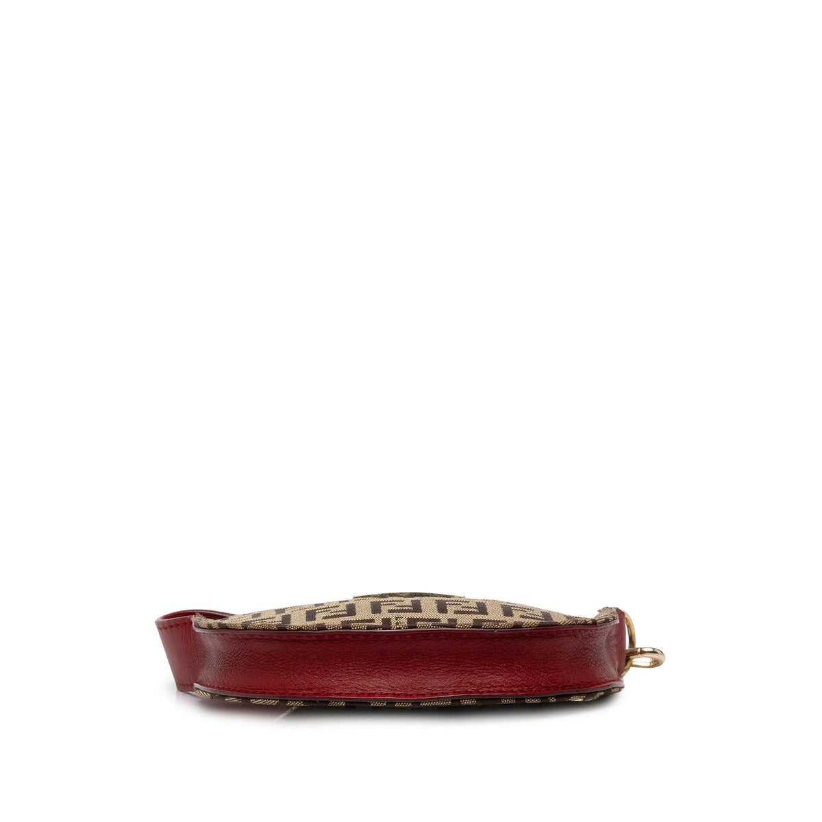 Fendi Mini Zucchino Canvas Half Moon Handbag