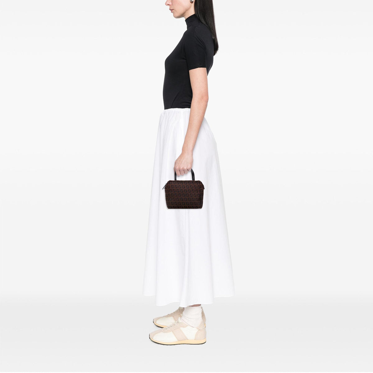 Fendi Mini Zucchino Canvas Handbag