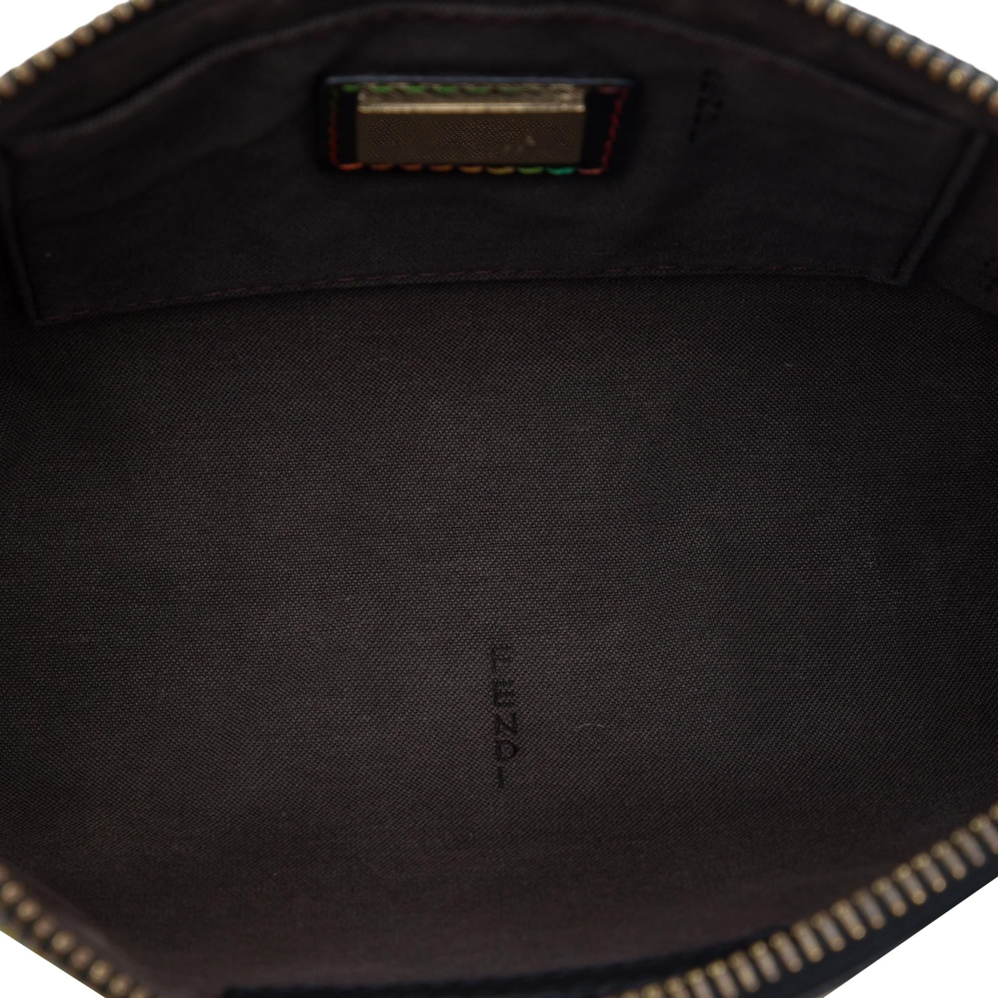 Fendi Multicolor Zucca Spalmati Chain Pochette
