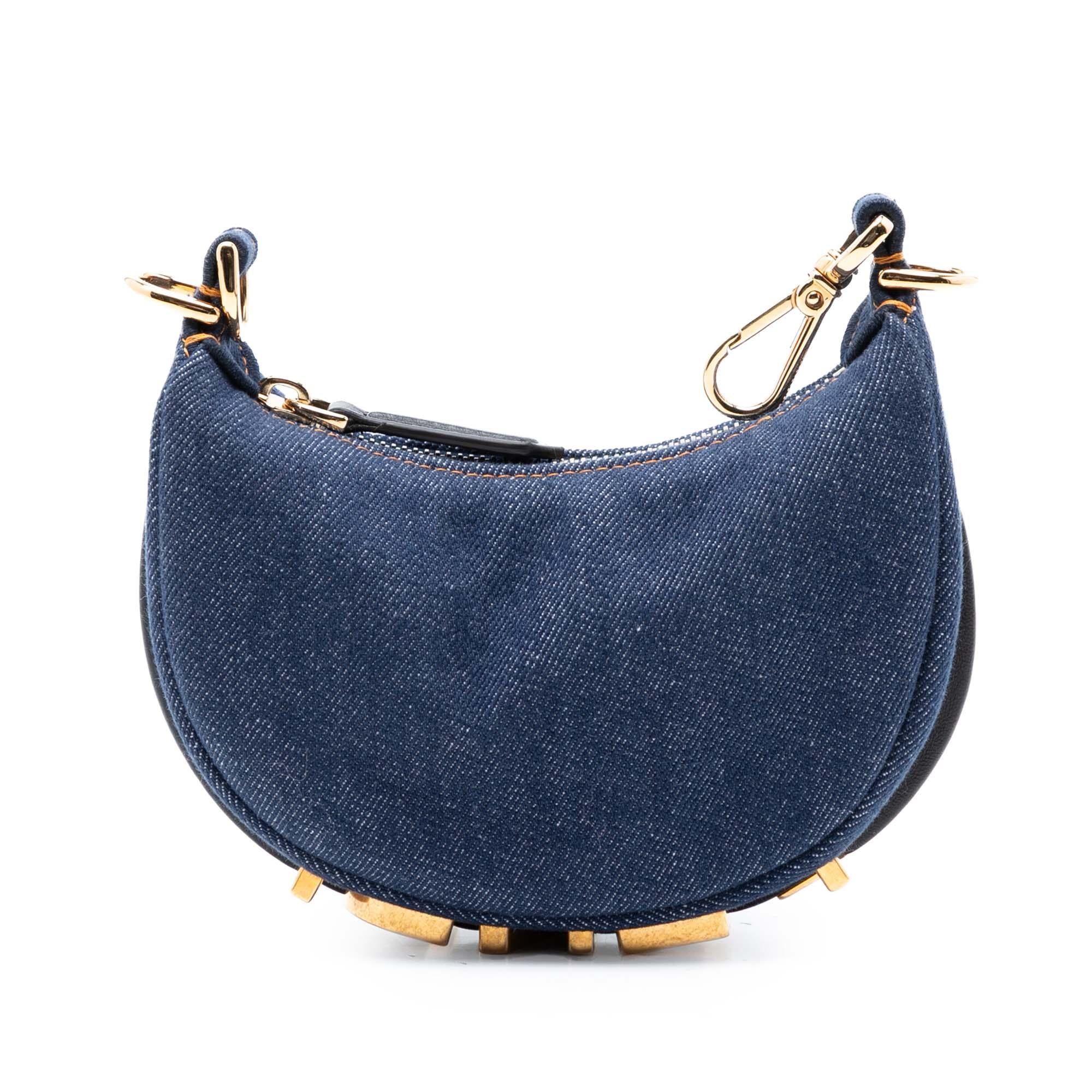 Fendi Nano Denim Fendigraphy Hobo