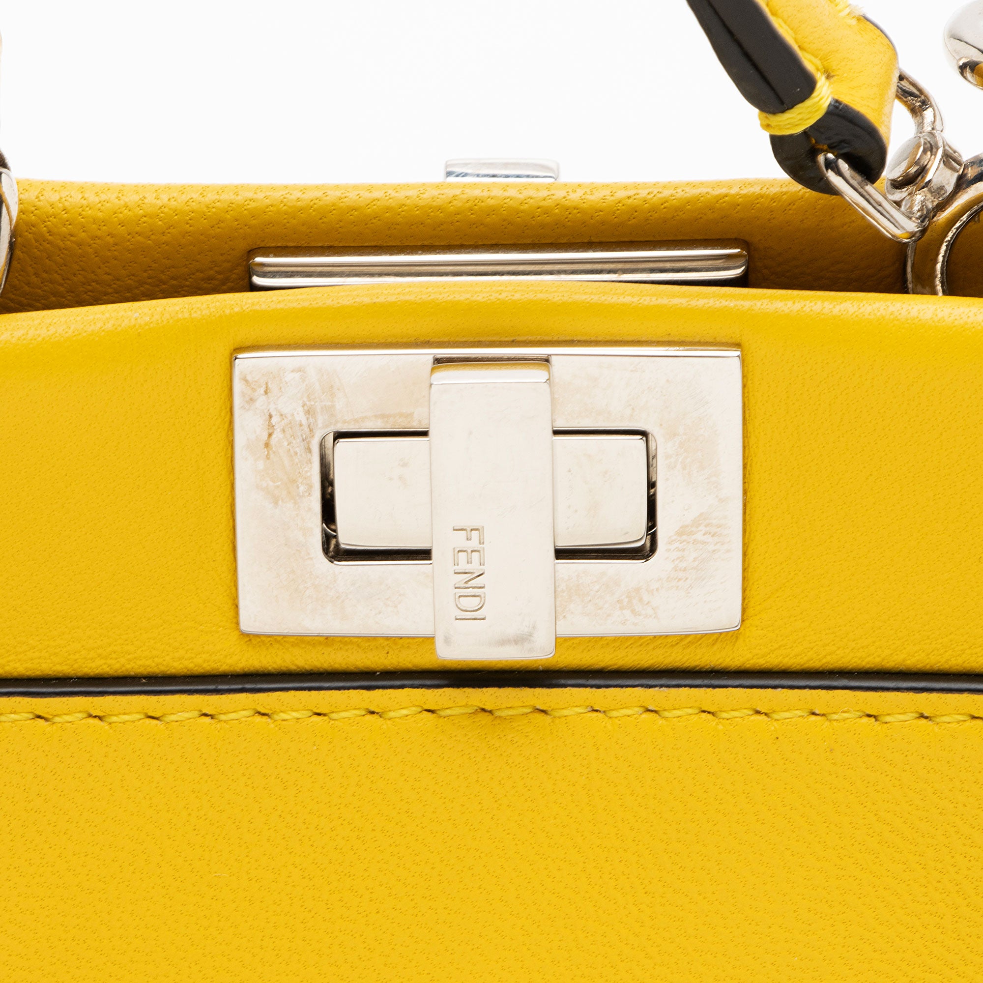 Fendi Nappa Leather Peekaboo Micro Shoulder Bag