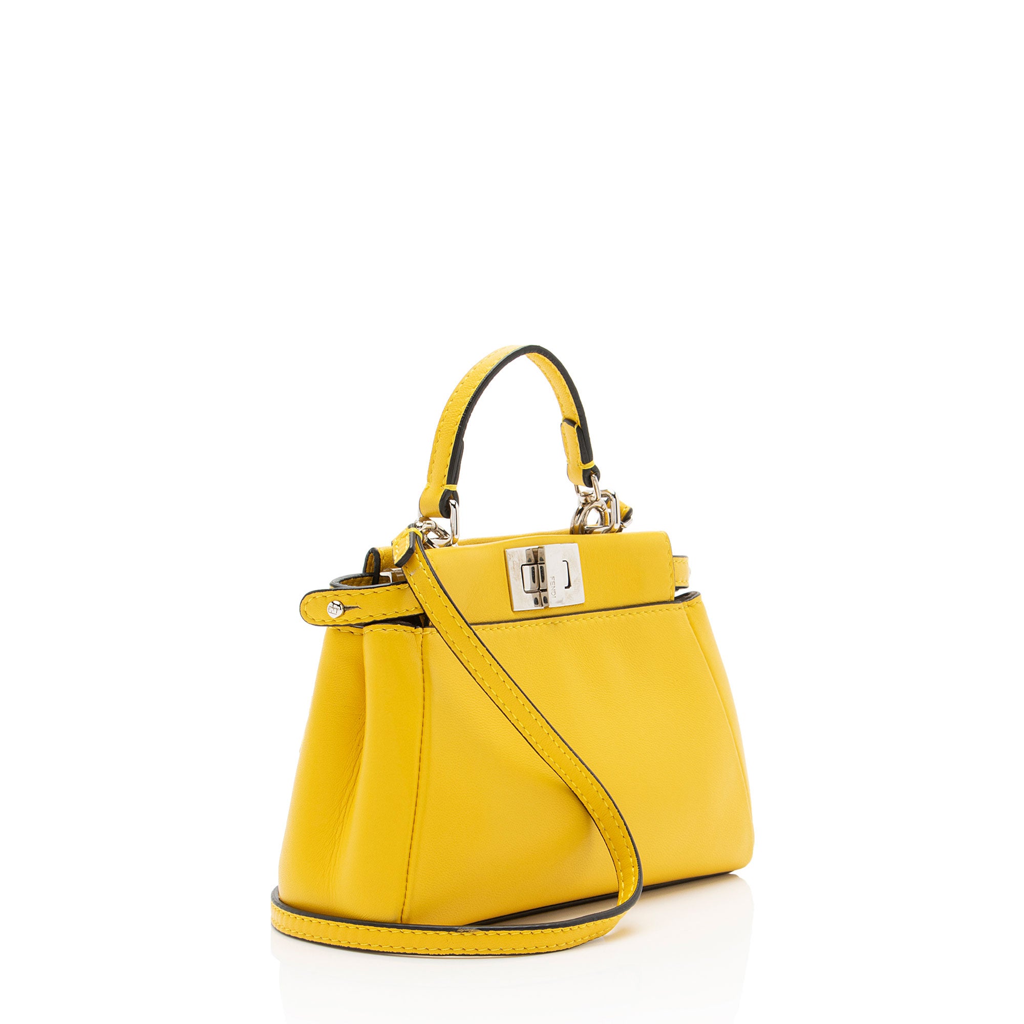 Fendi Nappa Leather Peekaboo Micro Shoulder Bag