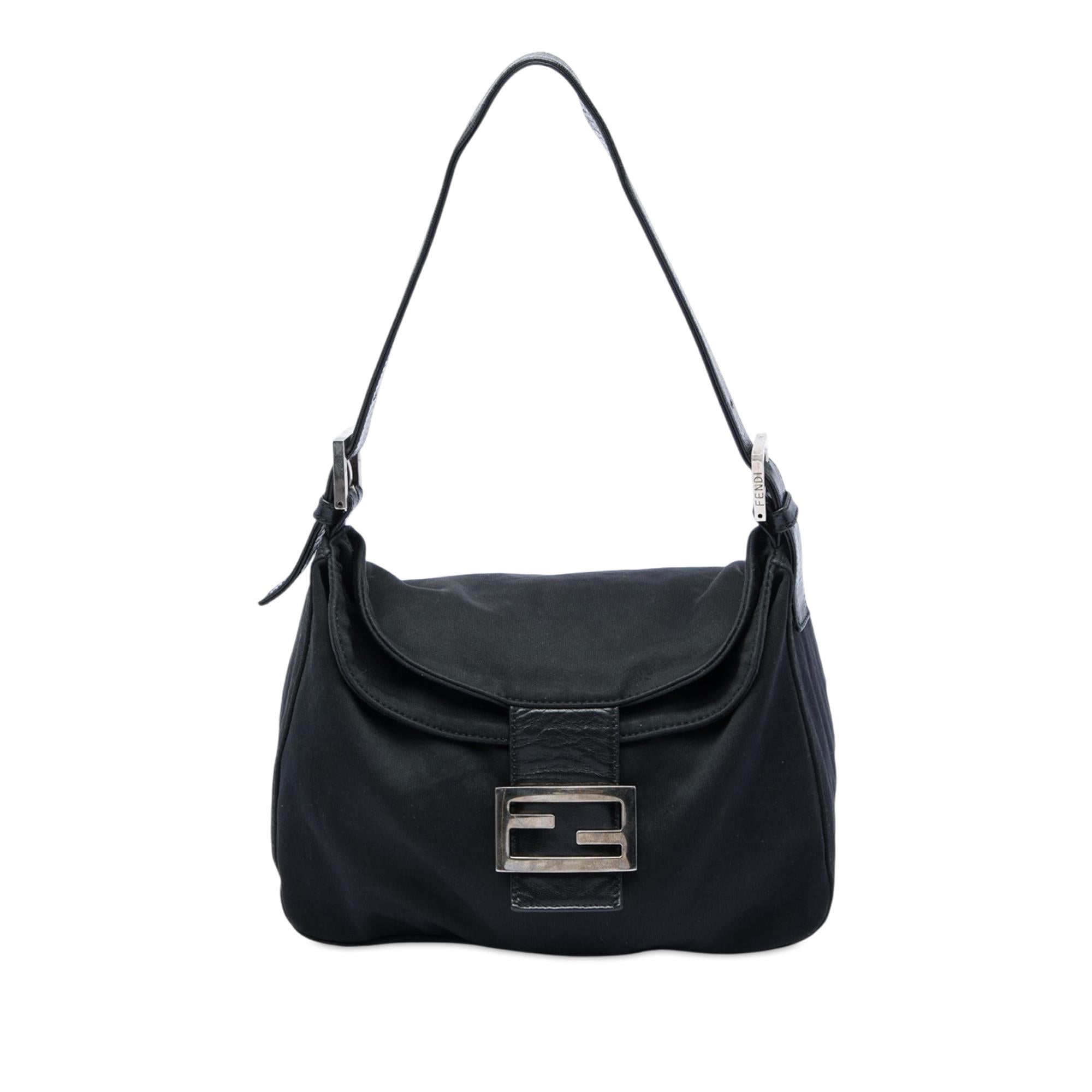 Fendi Neoprene Double Flap Shoulder Bag