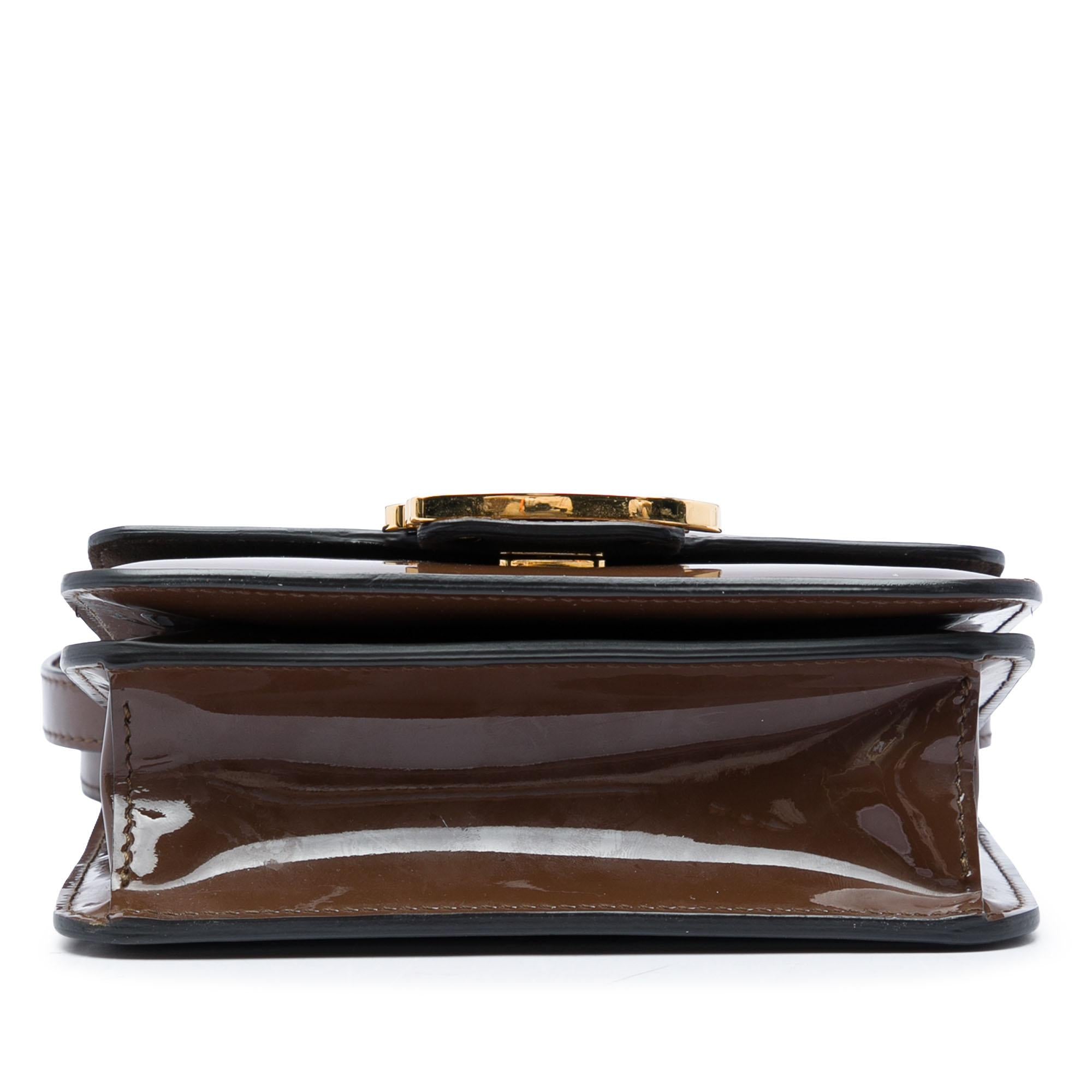 Fendi Patent Karligraphy Crossbody
