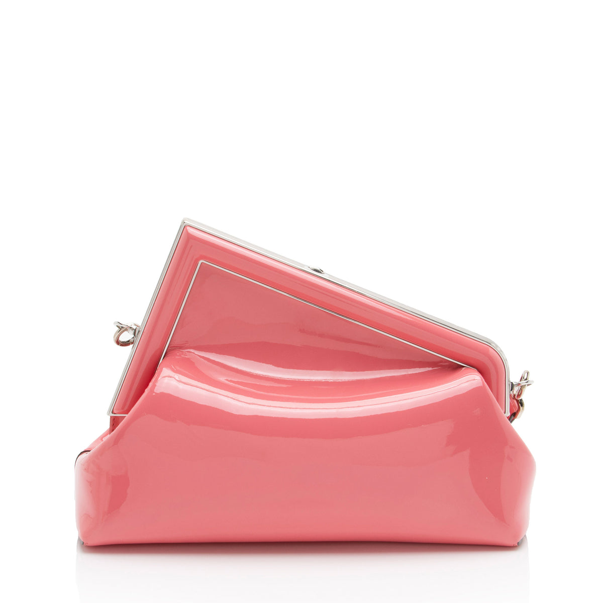 Fendi Patent Leather Fendi First Midi Shoulder Bag