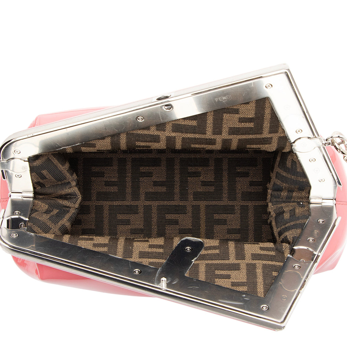 Fendi Patent Leather Fendi First Midi Shoulder Bag