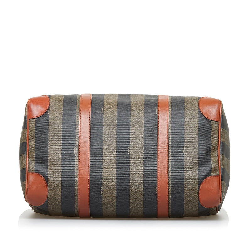 VINTAGE FENDI STRIPED SPEEDY BOSTON PEQUIN BAG