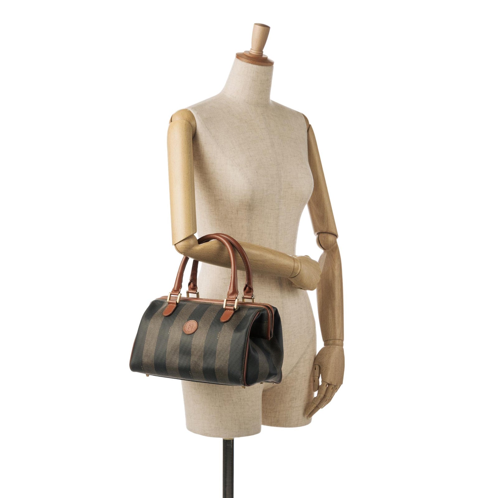 Fendi pequin boston bag deals