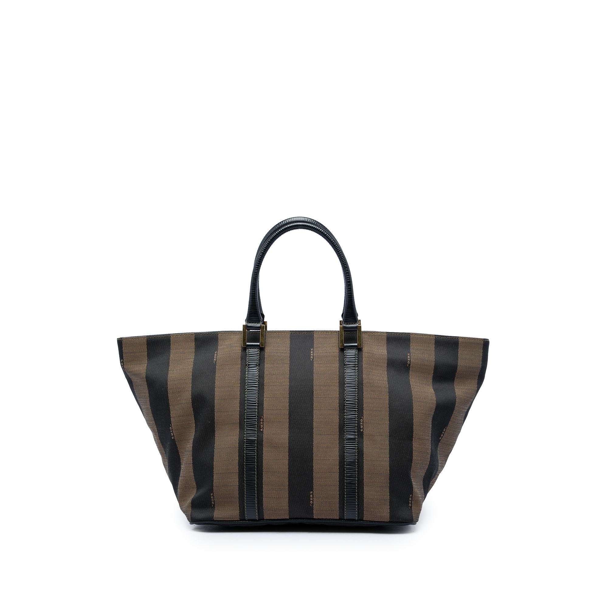 Fendi Pequin Canvas Tote