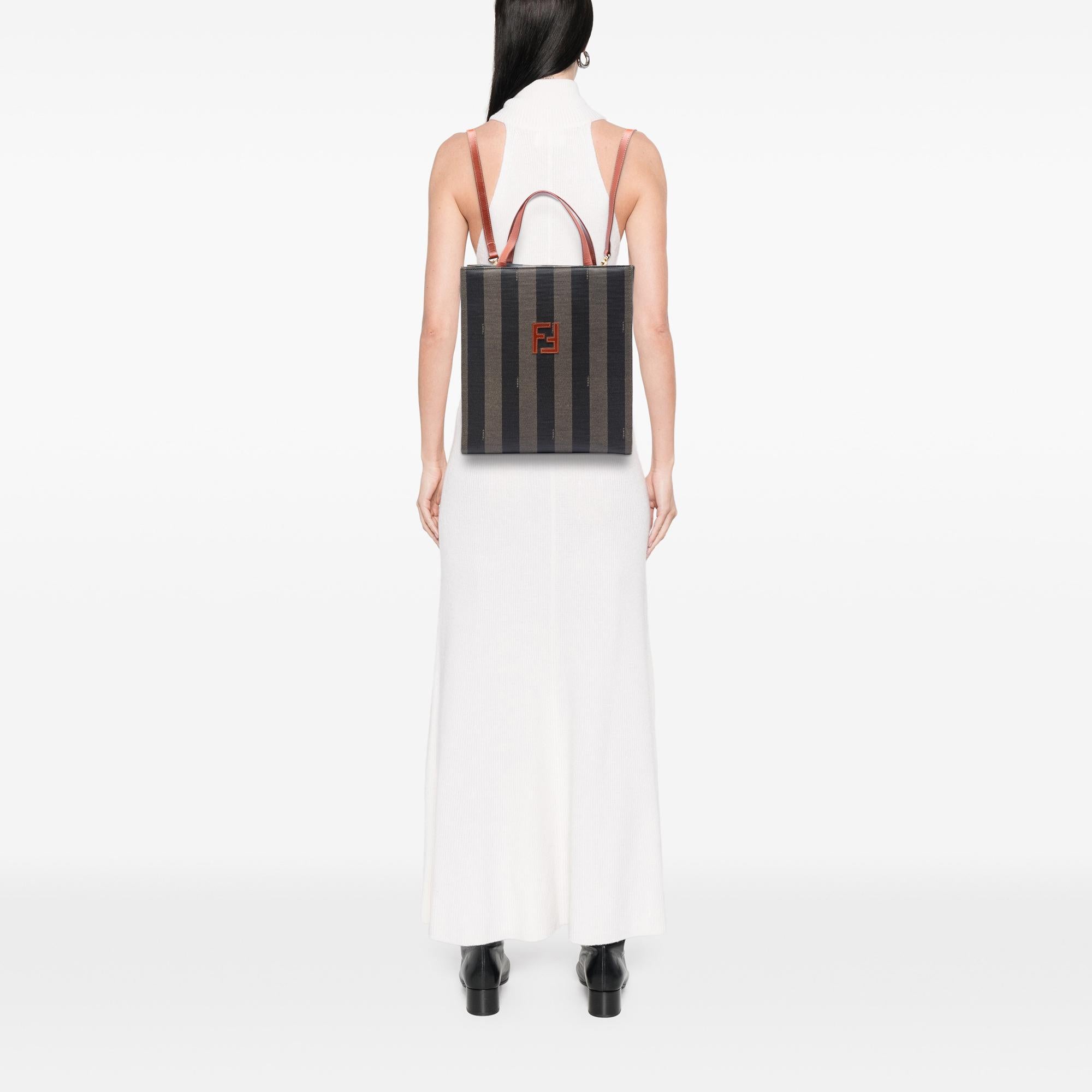 Fendi Pequin Coated Canvas FF Convertible Backpack
