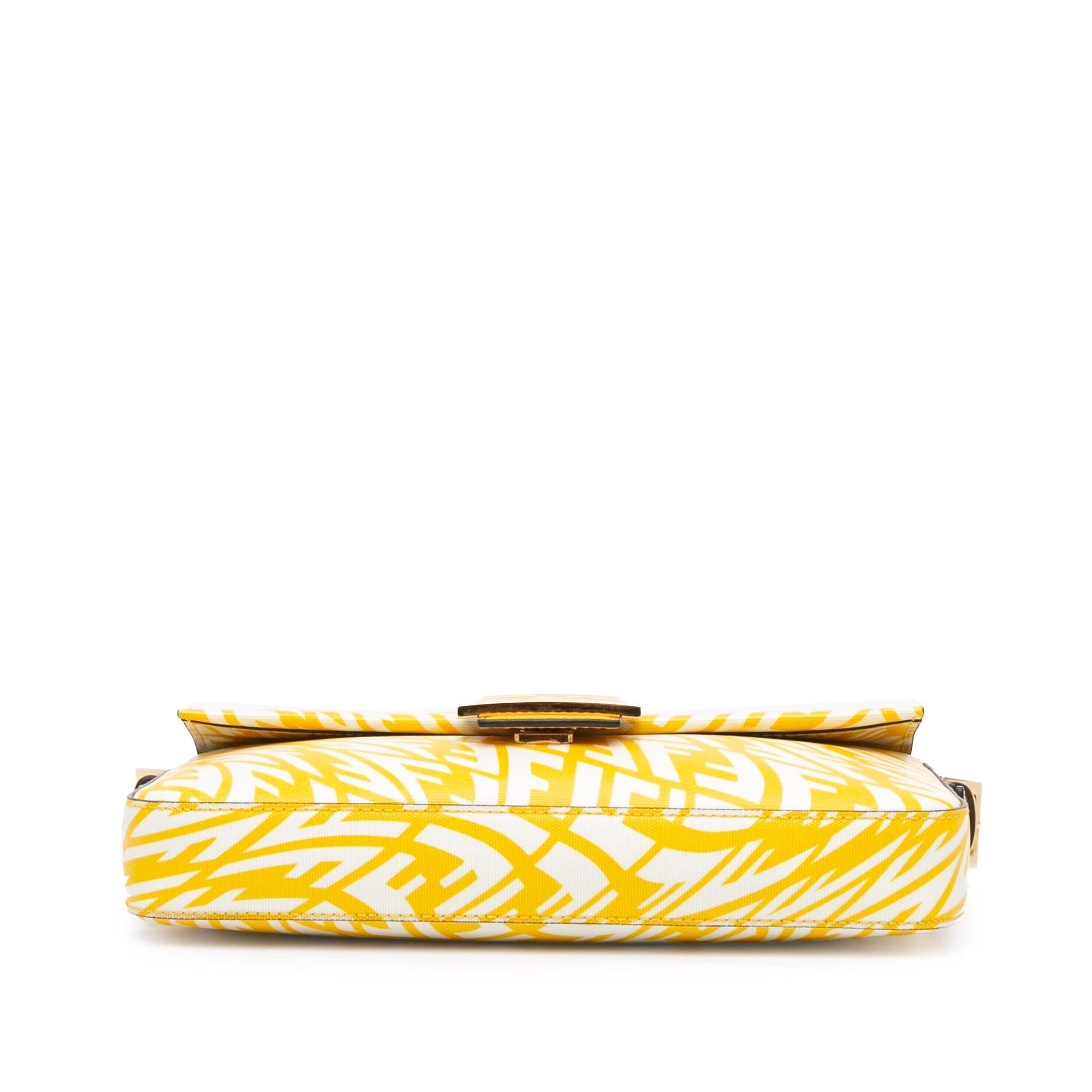 Fendi Sarah Coleman Zucca Coated Canvas 1997 Vertigo Baguette