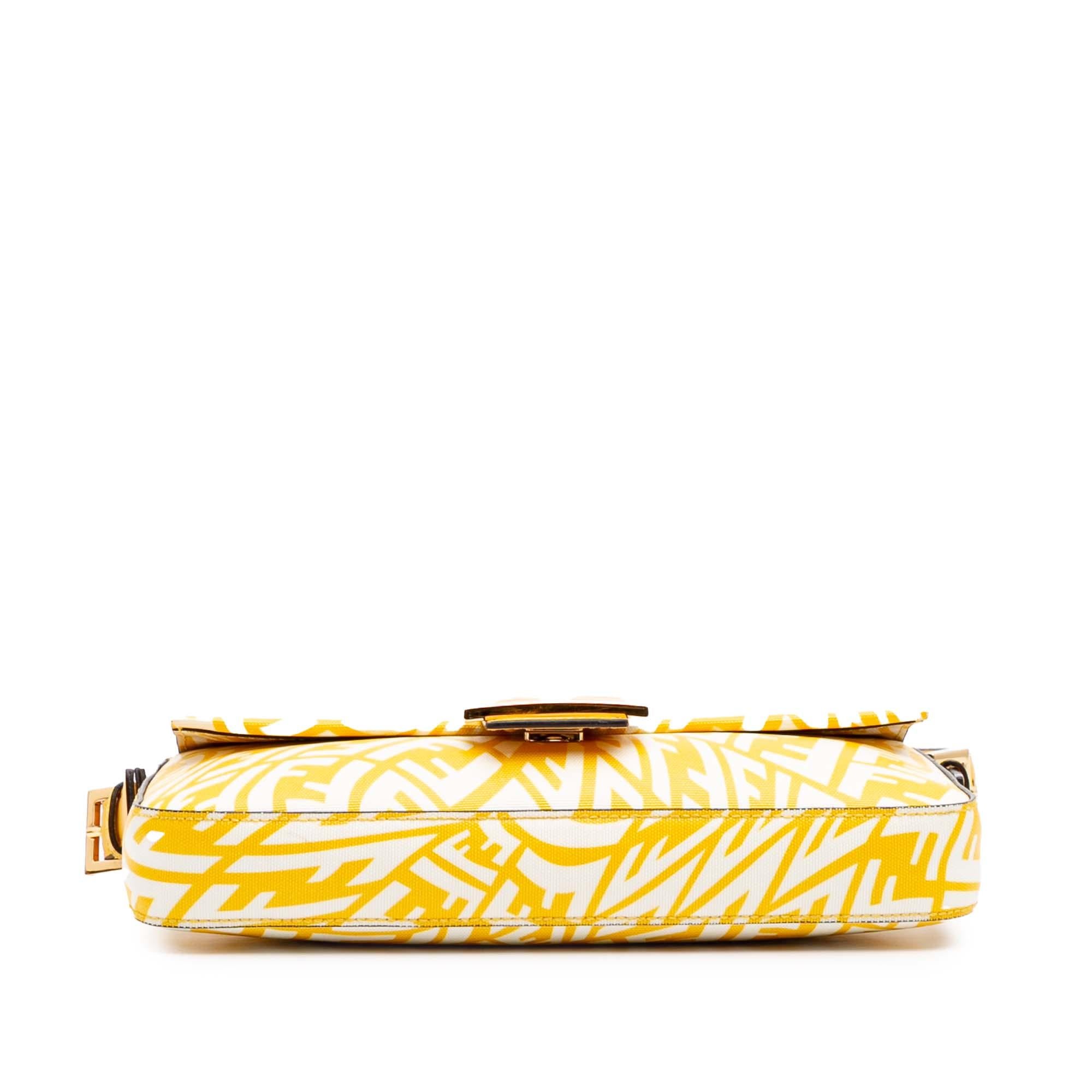 Fendi Sarah Coleman Zucca Coated Canvas 1997 Vertigo Baguette