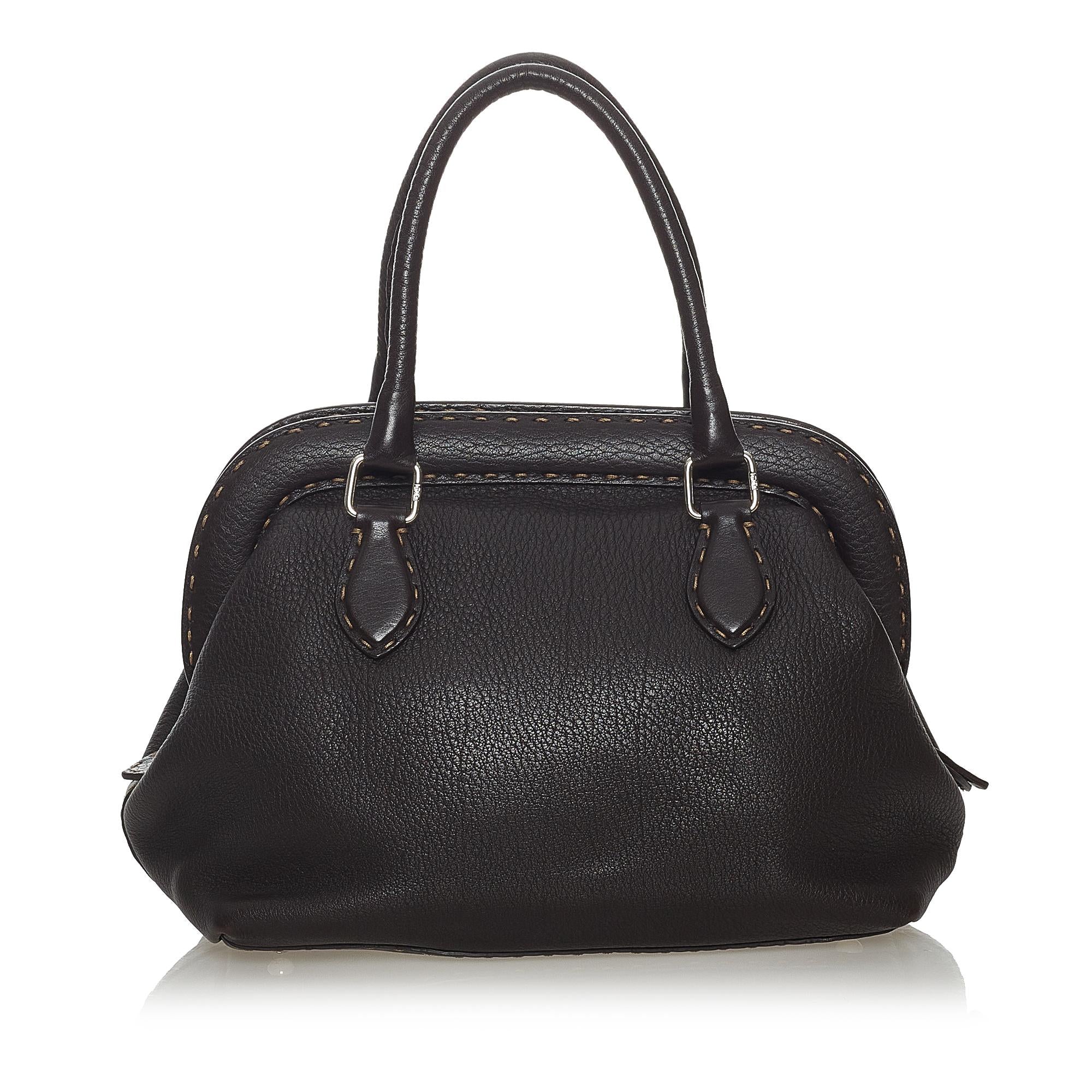 Fendi Selleria Leather Handbag (SHG-37727)