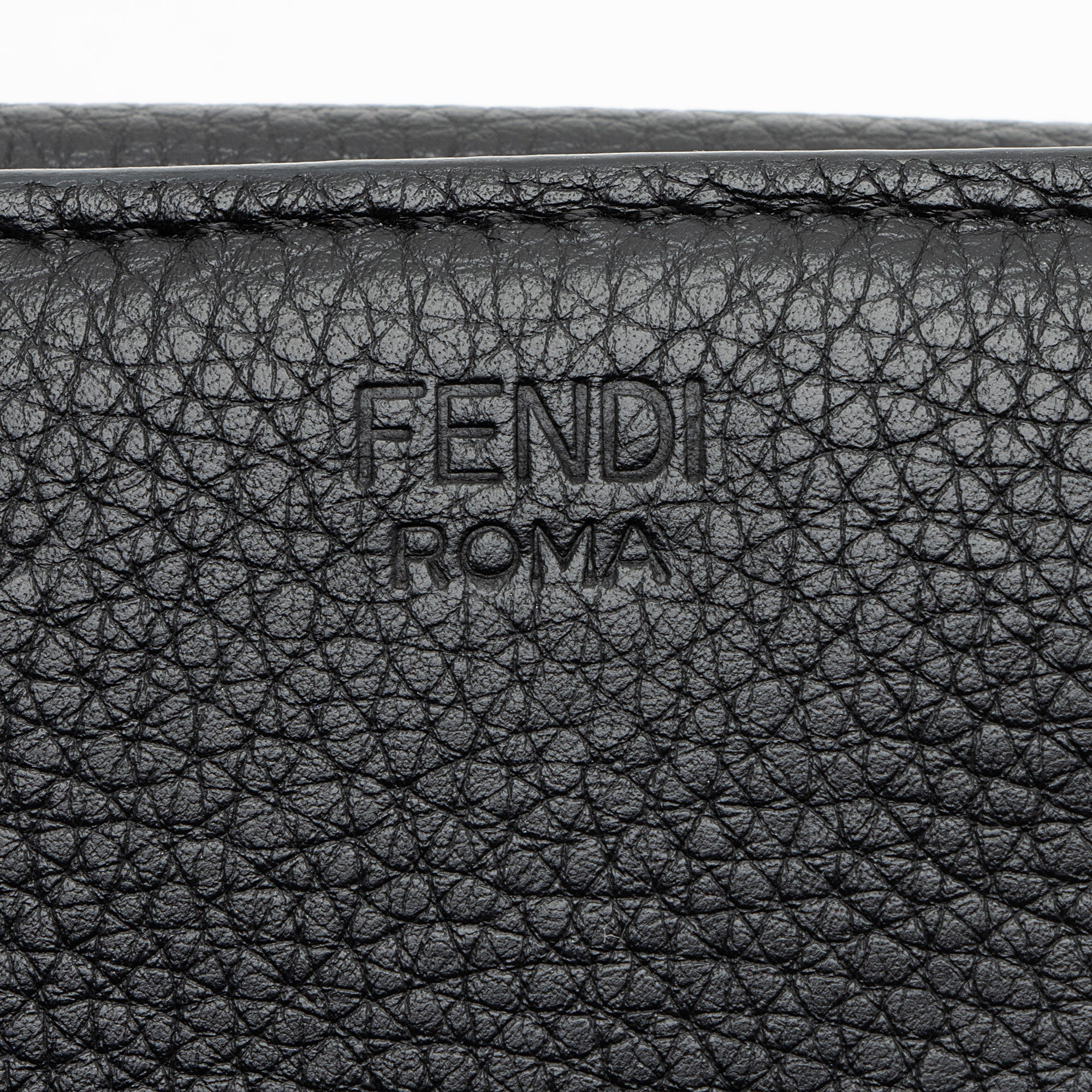 Fendi Selleria Leather Peekaboo Compact Wallet
