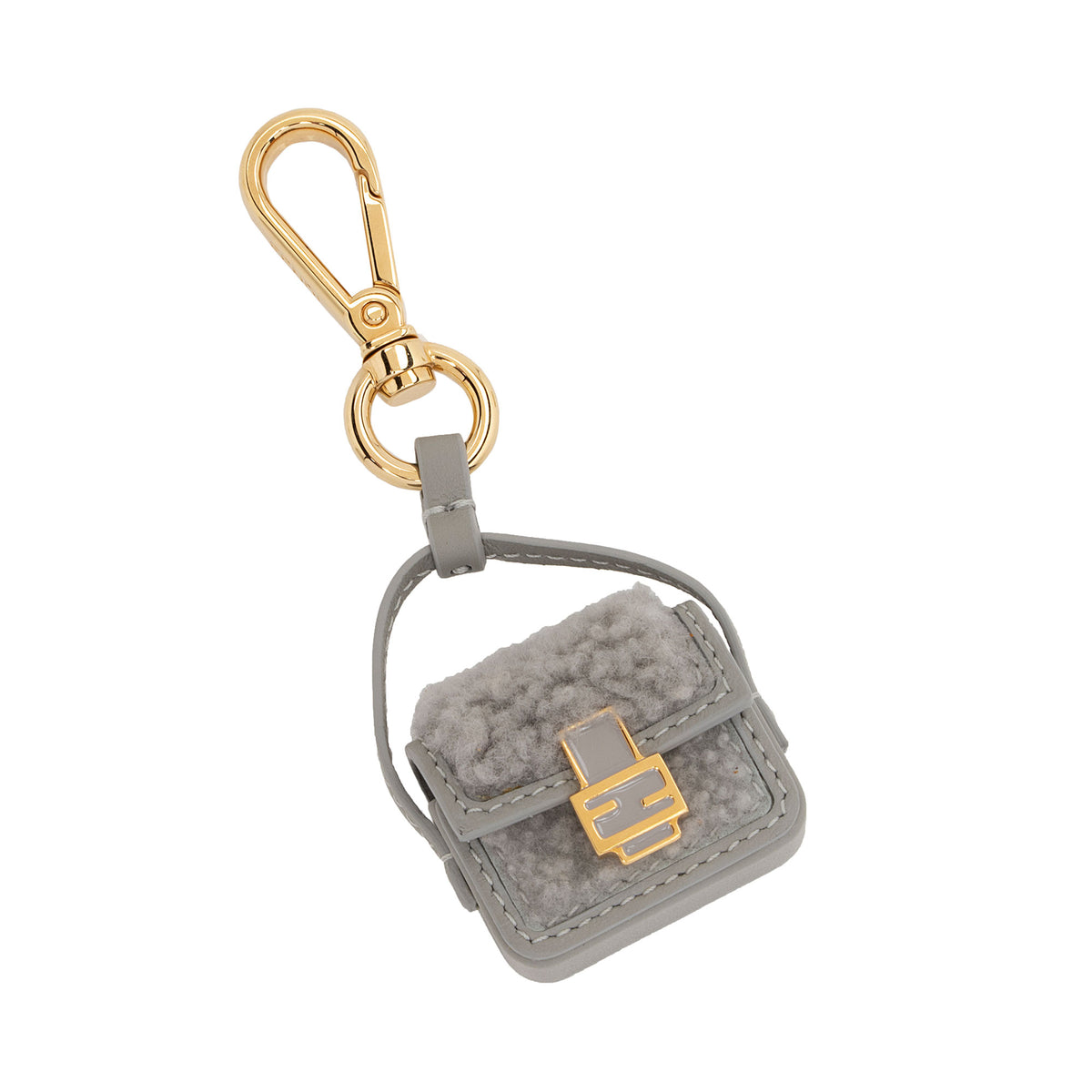fendi mini backpack charm Fendi Shearling Pico Baguette Bag Charm (SHF-EeSWMC)