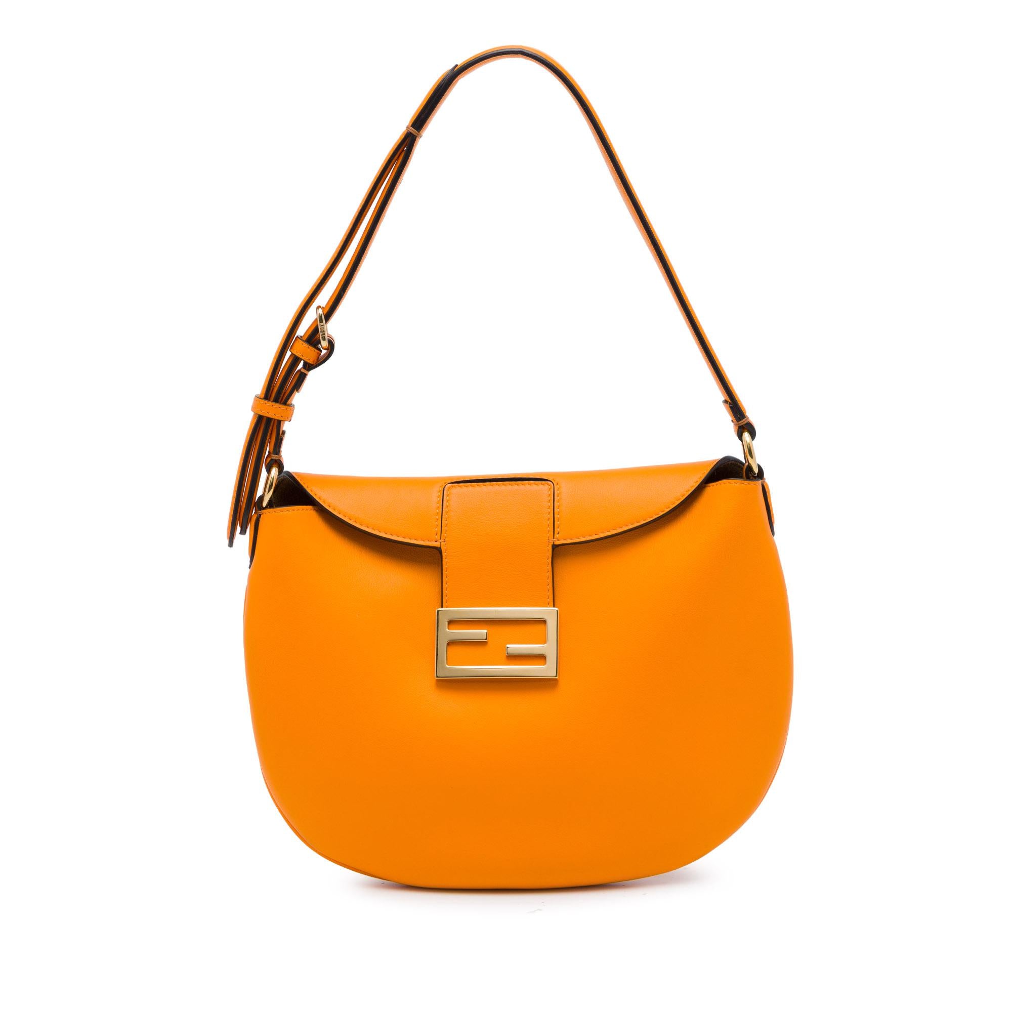 Fendi Small Leather Croissant Hobo Bag
