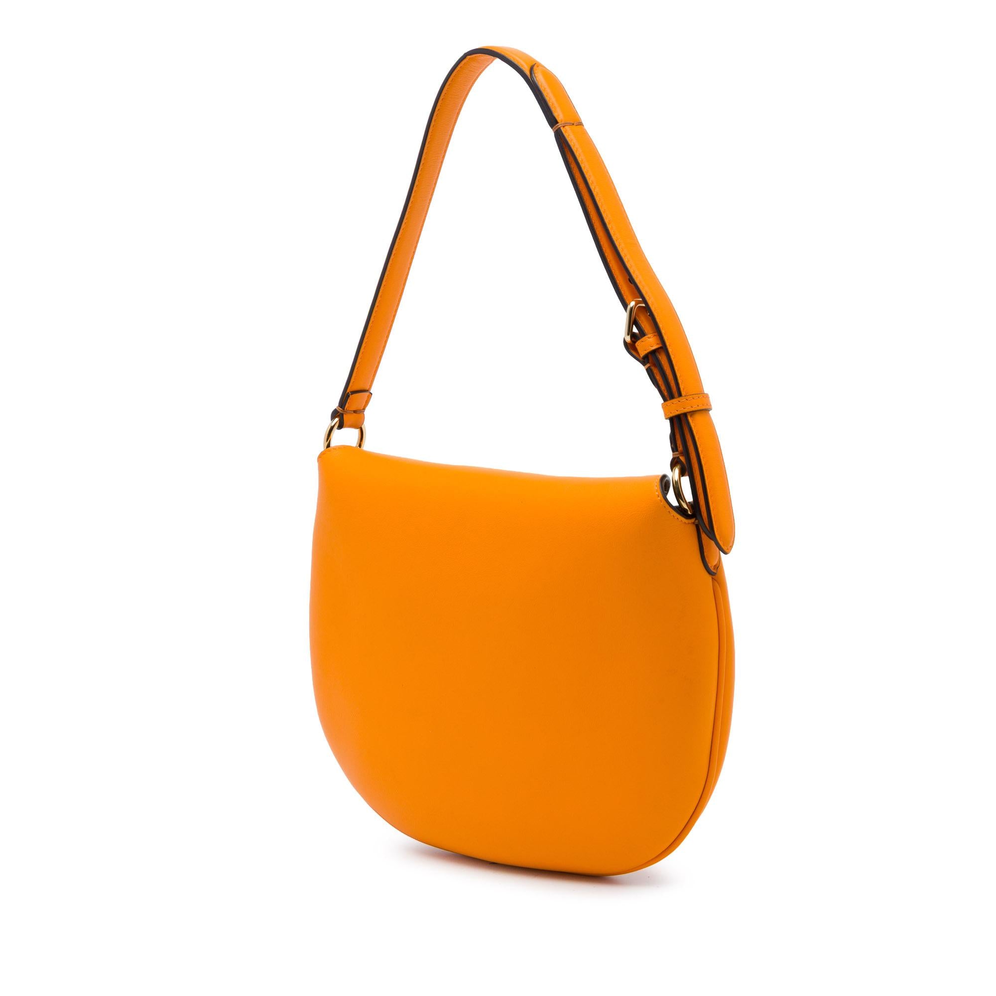 Fendi Small Leather Croissant Hobo Bag