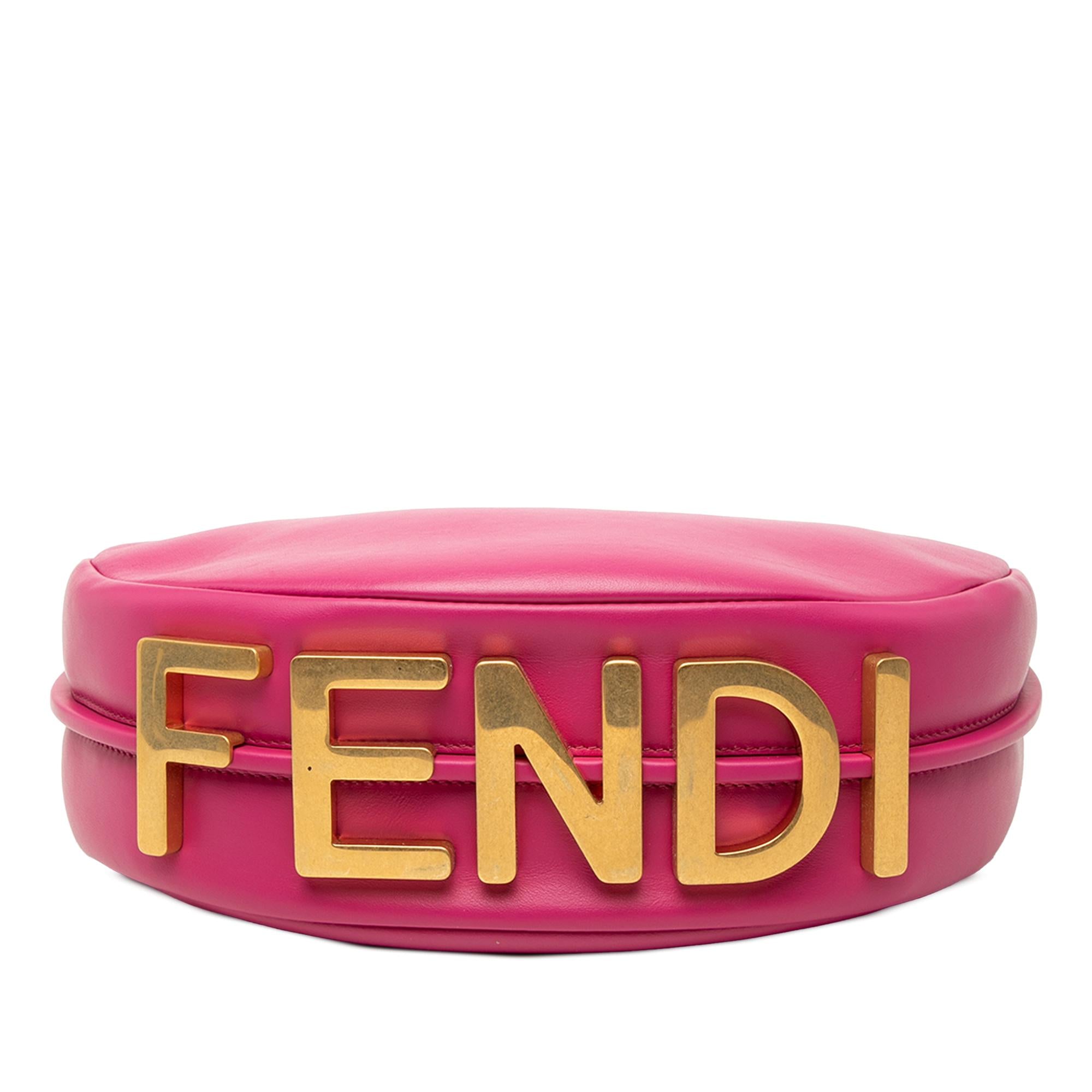 Fendi Small Leather Fendigraphy Hobo