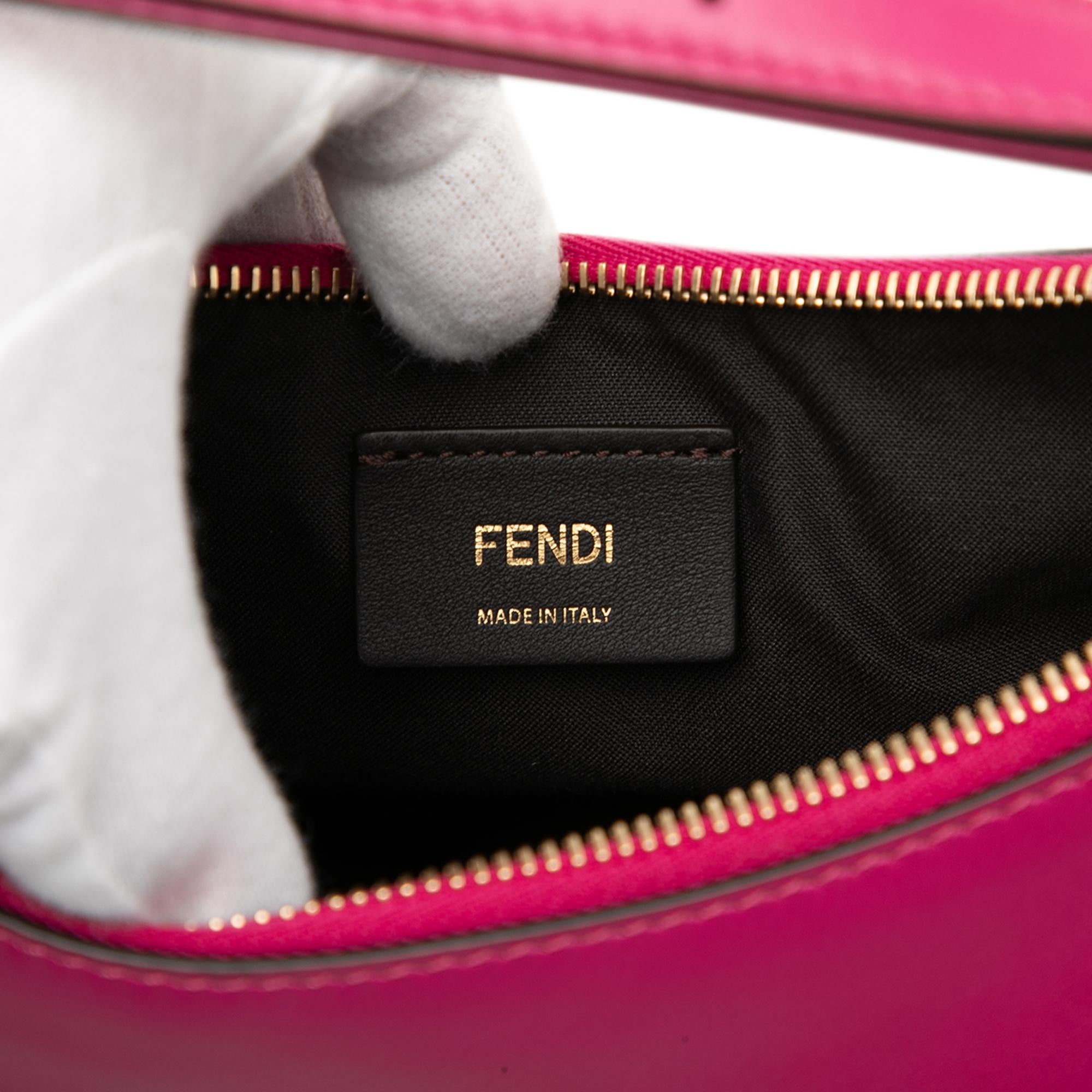 Fendi Small Leather Fendigraphy Hobo