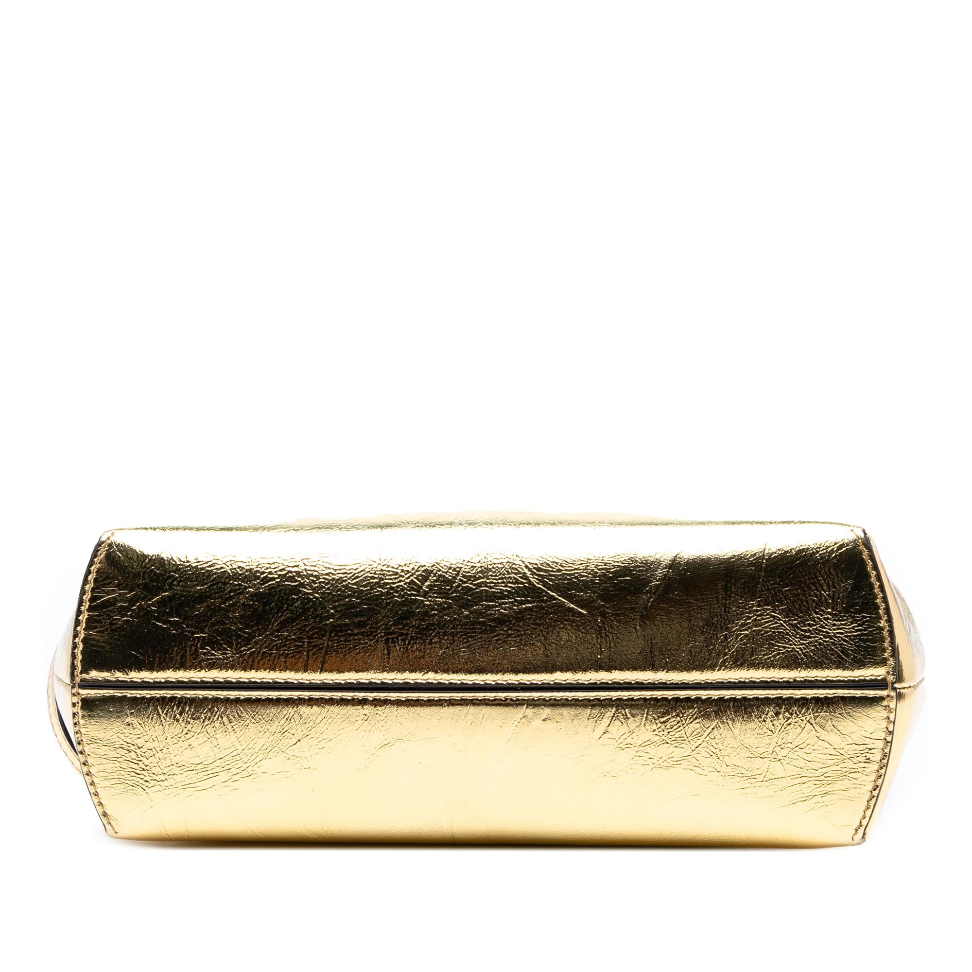 Fendi Small Metallic Nappa Fendi First Crossbody