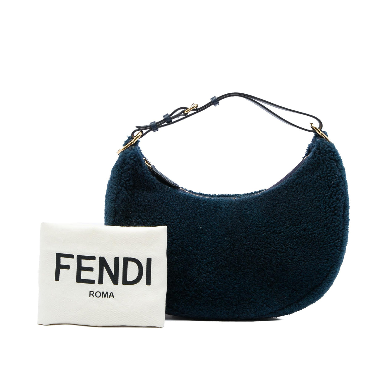 Fendi Small Shearling Fendigraphy Hobo
