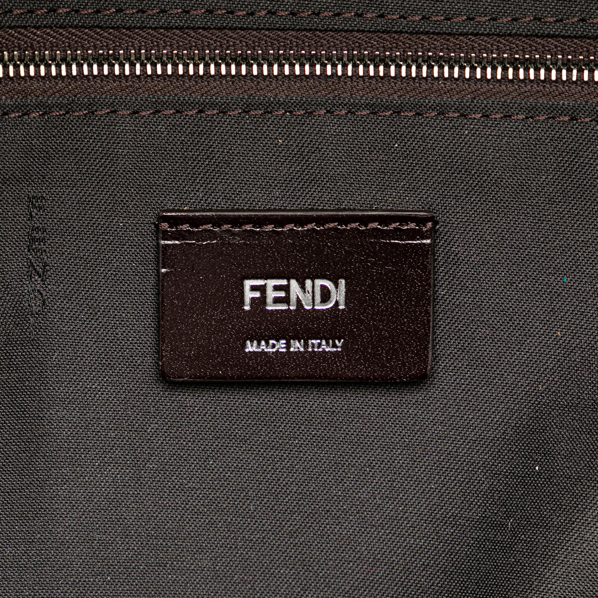 Fendi Small Zucca Coated Canvas Chiodo Diagonal Backpack
