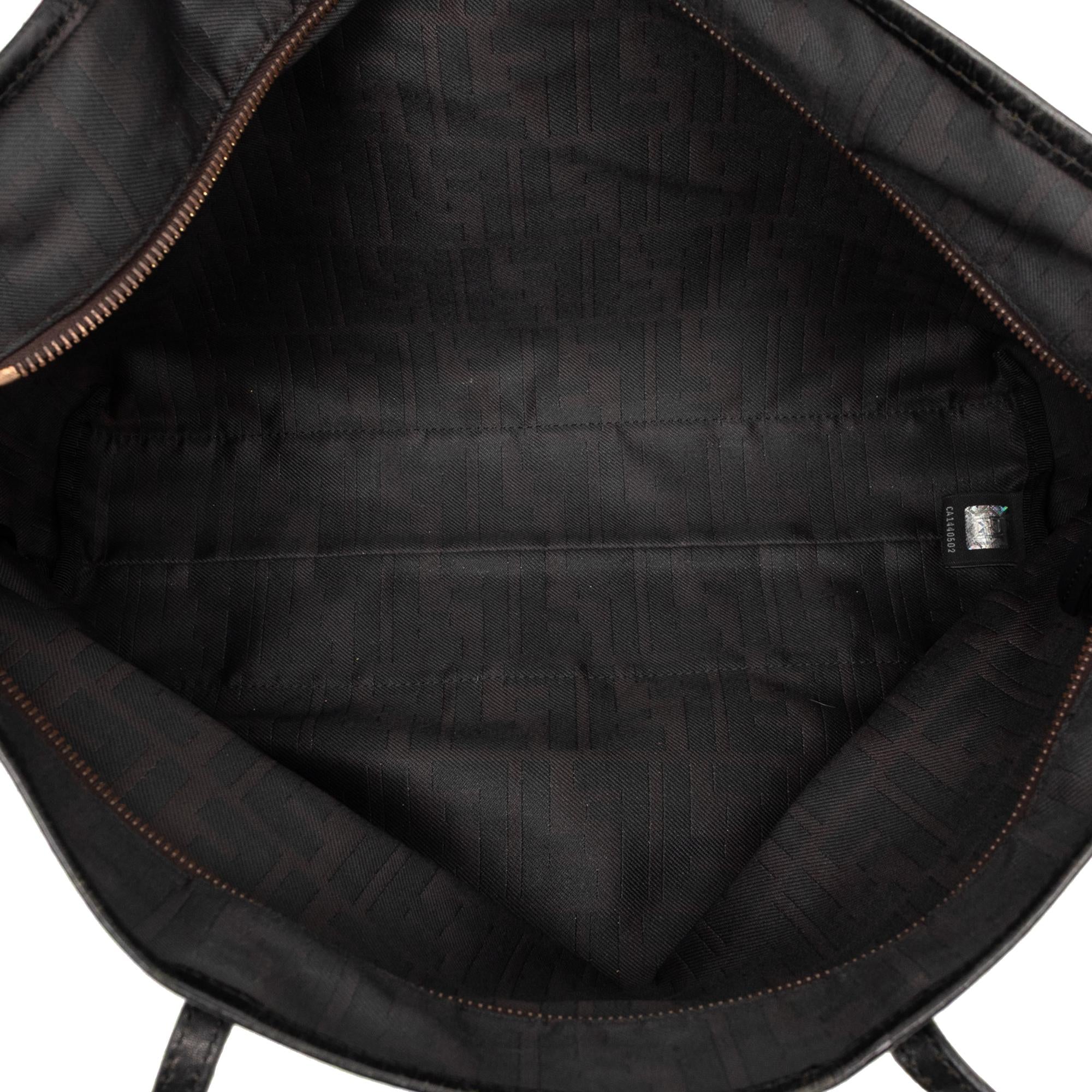 Fendi Small Zucca Nylon Roll Tote
