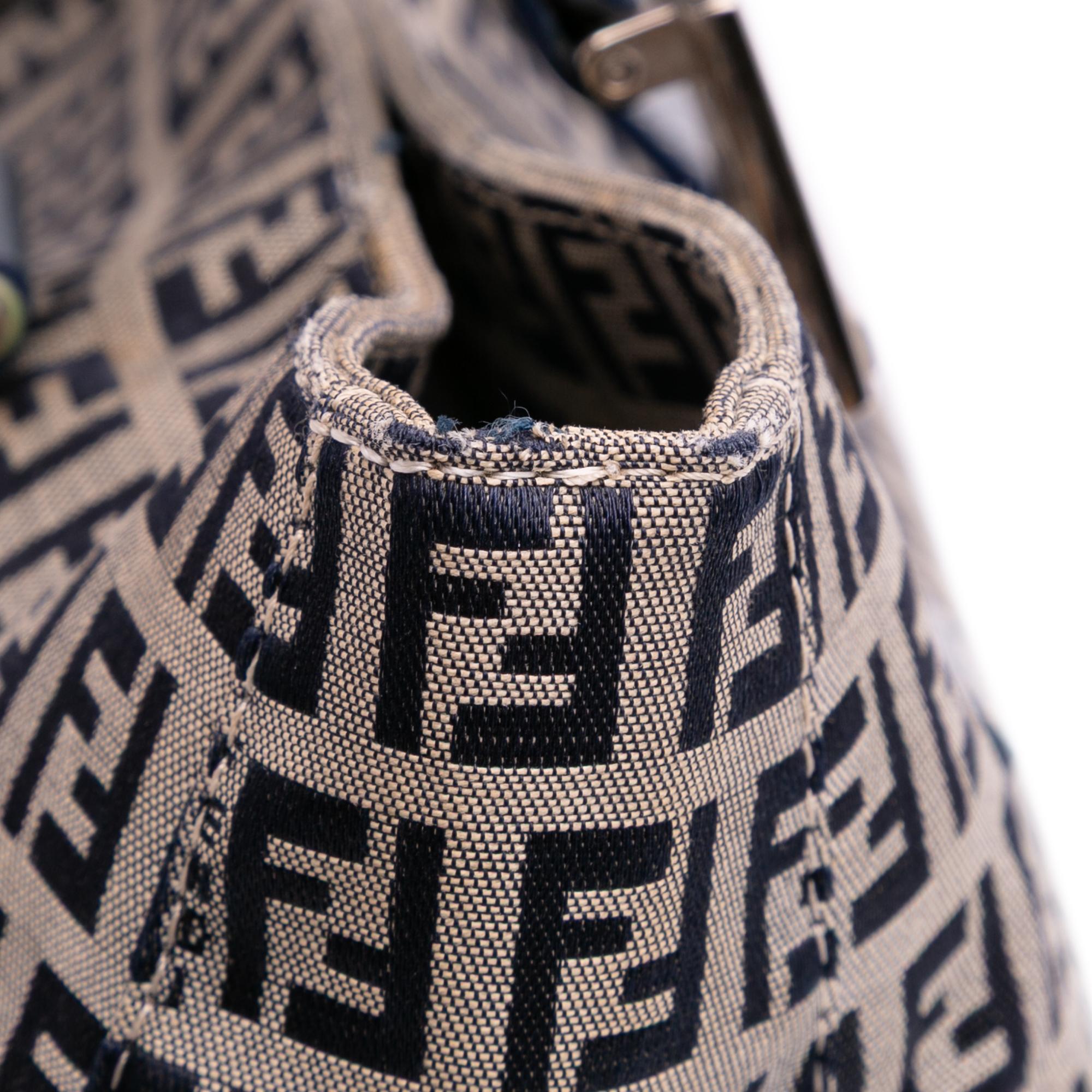Fendi Small Zucchino Canvas Twins Tote