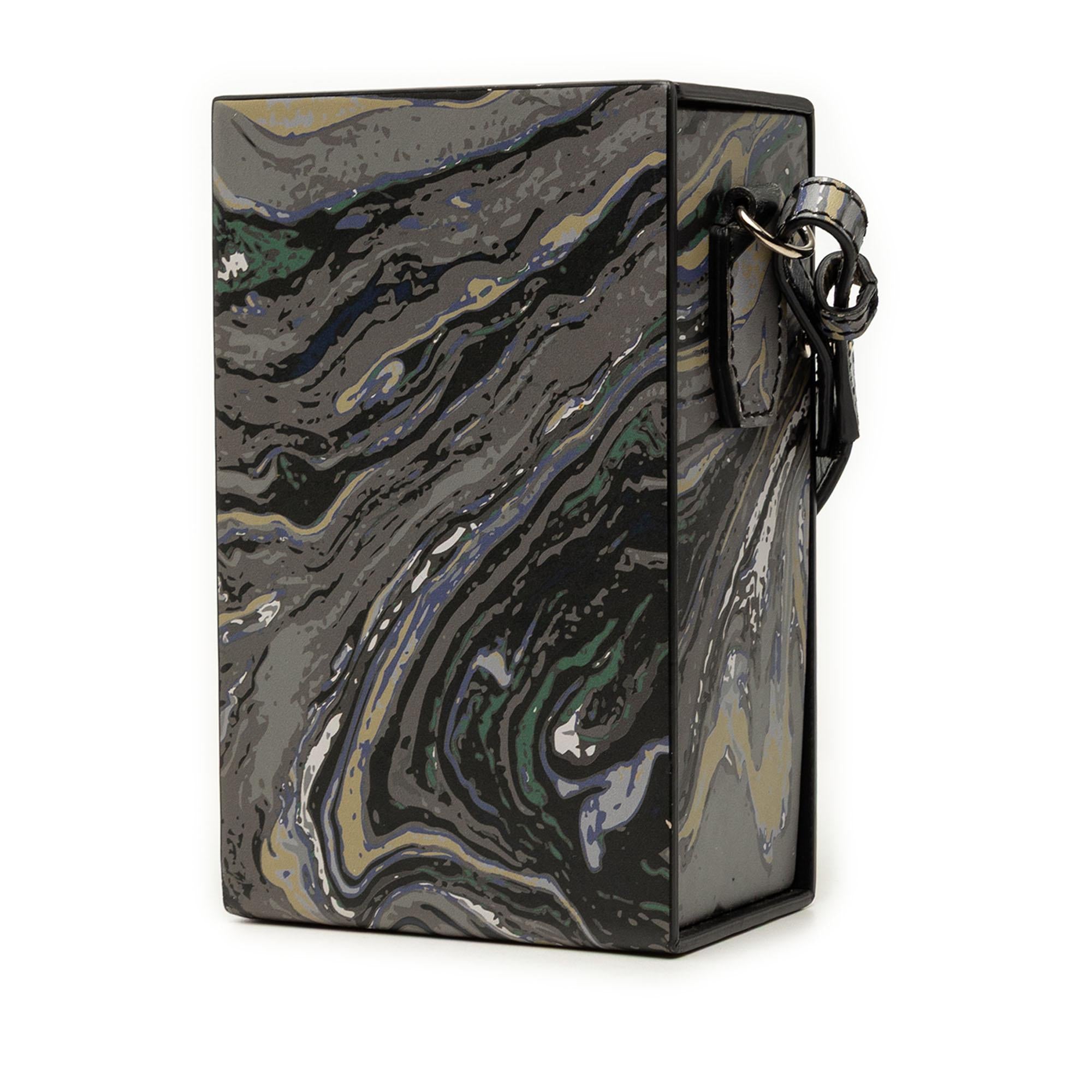 Fendi Smooth Calfskin Marble Print Vertical Box Crossbody