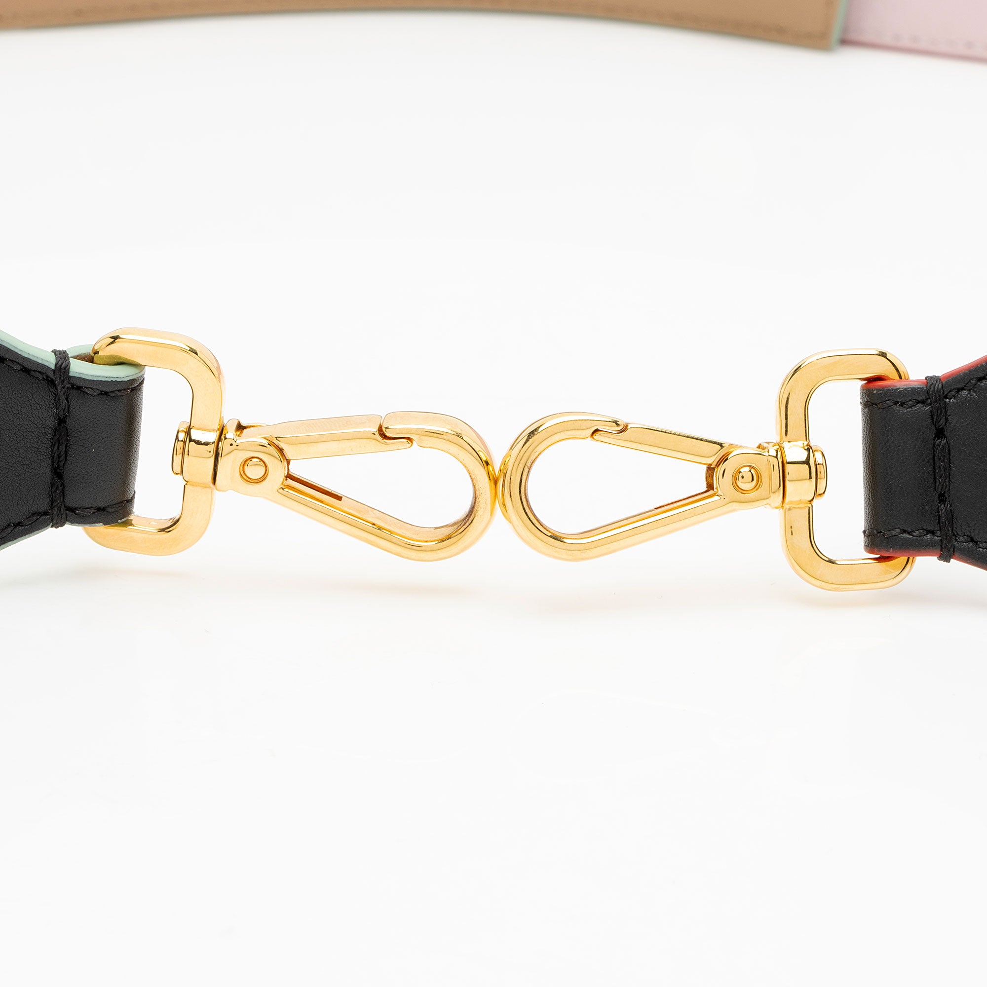 Fendi Studded Leather Strap You Shoulder Strap
