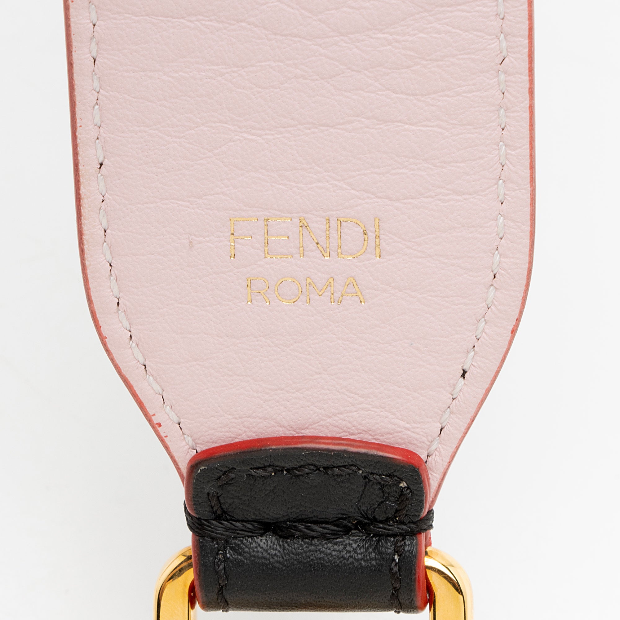 Fendi Studded Leather Strap You Shoulder Strap