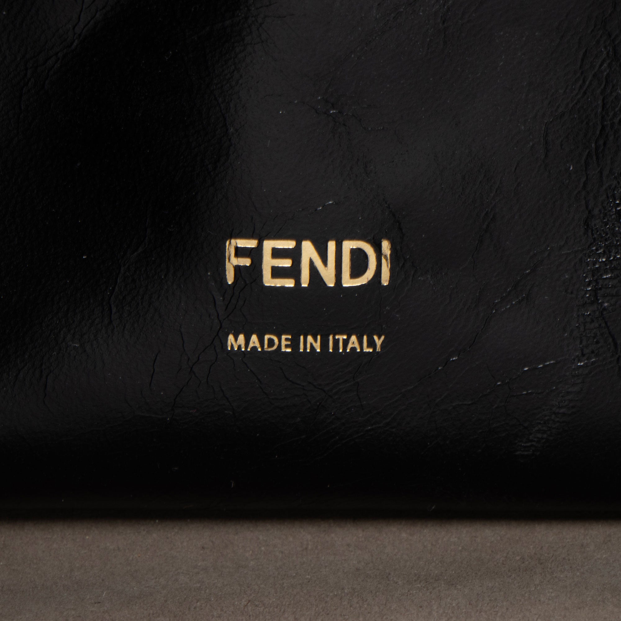 Fendi Suede Glazed Calfskin Grace Flip Tote