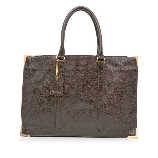 Fendi Textured Leather Classico No.4 Tote Bag (SHG-gSX2gy)