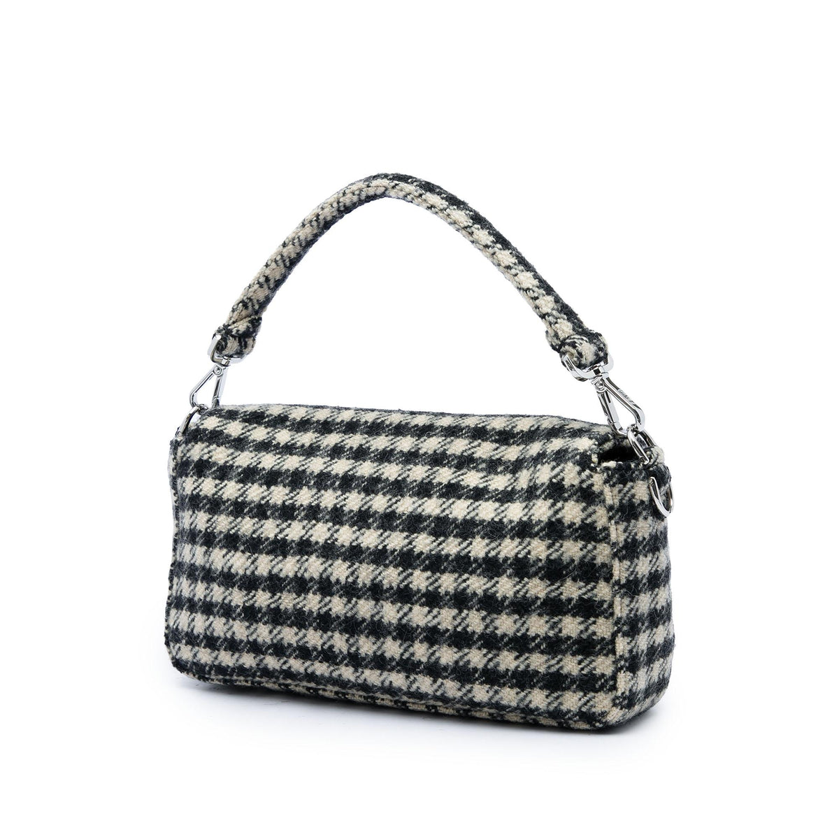 Fendi Tweed Baguette Satchel
