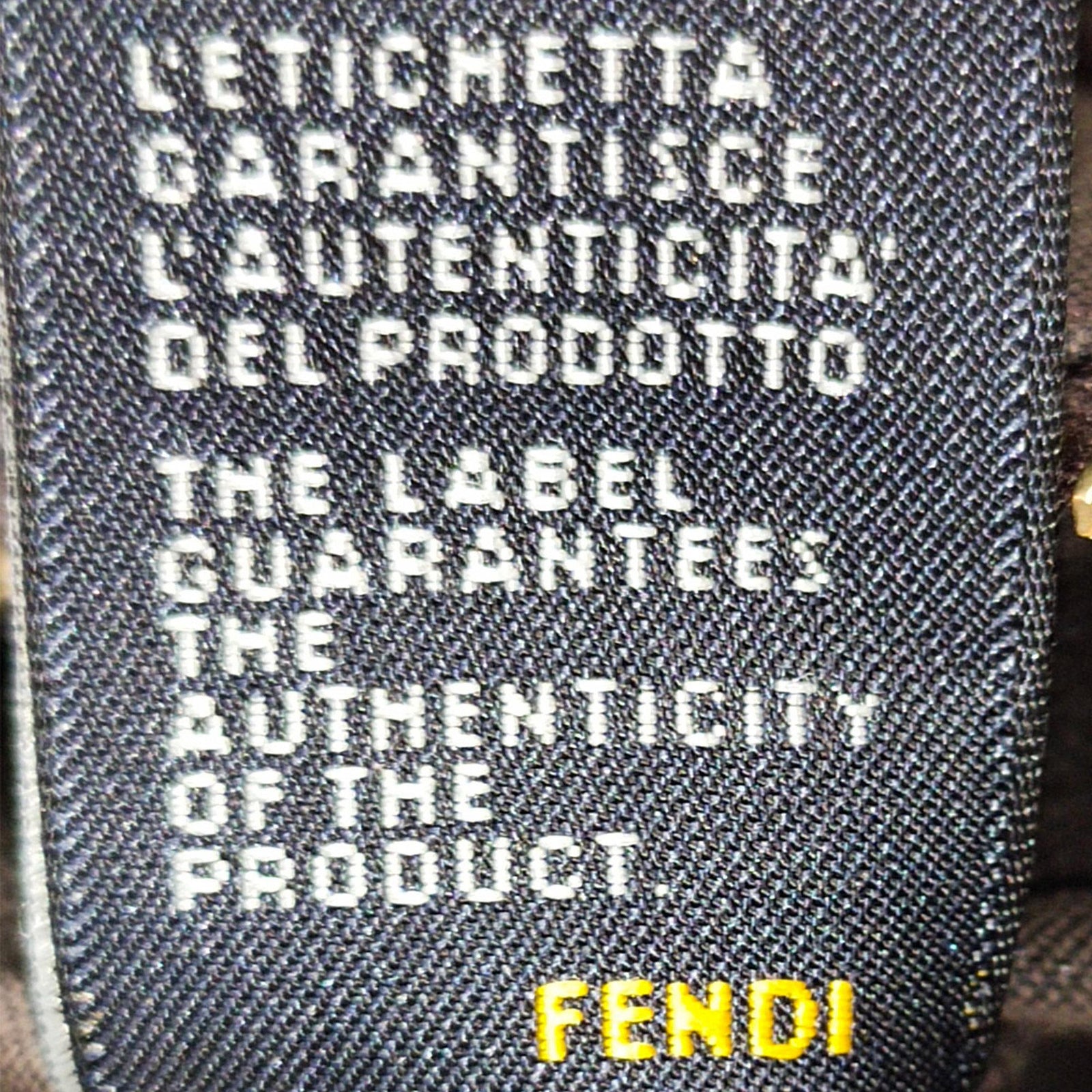 Fendi authenticity tag best sale