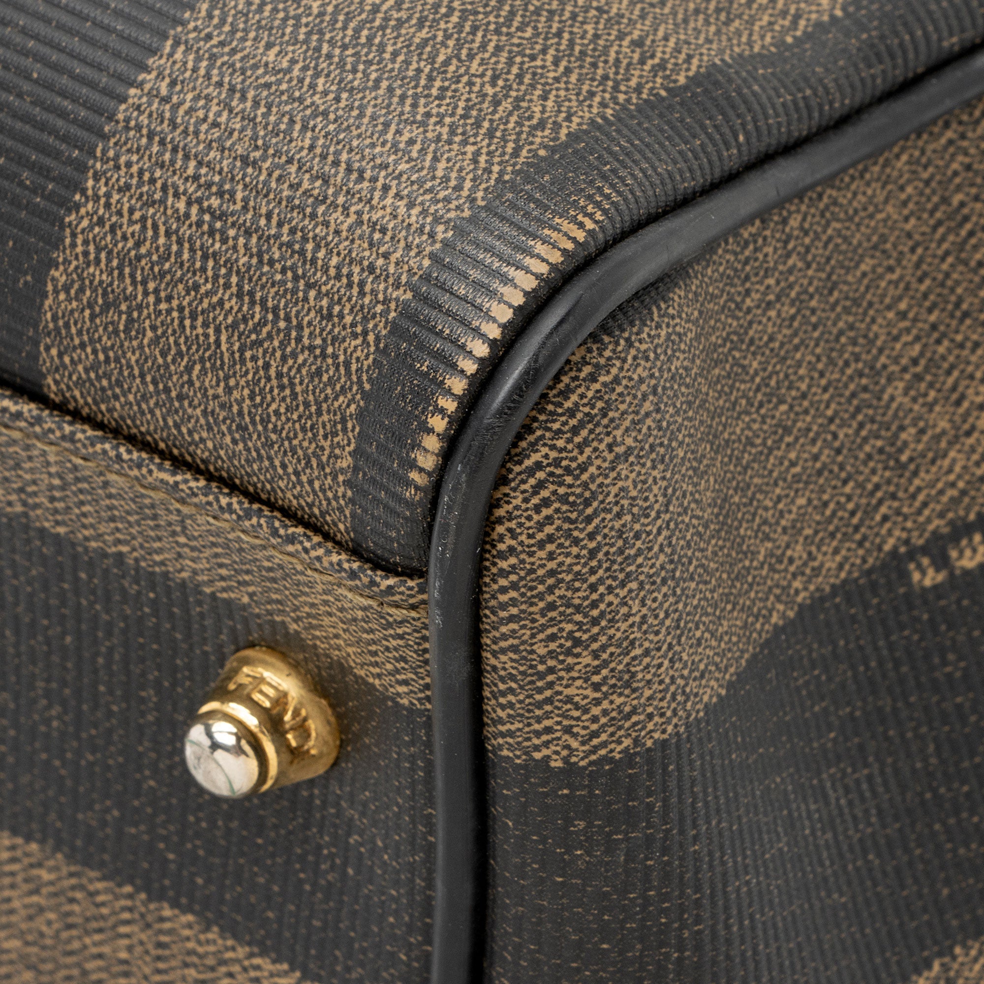 Fendi Vintage Pequin Satchel (SHF-p2iSKx)