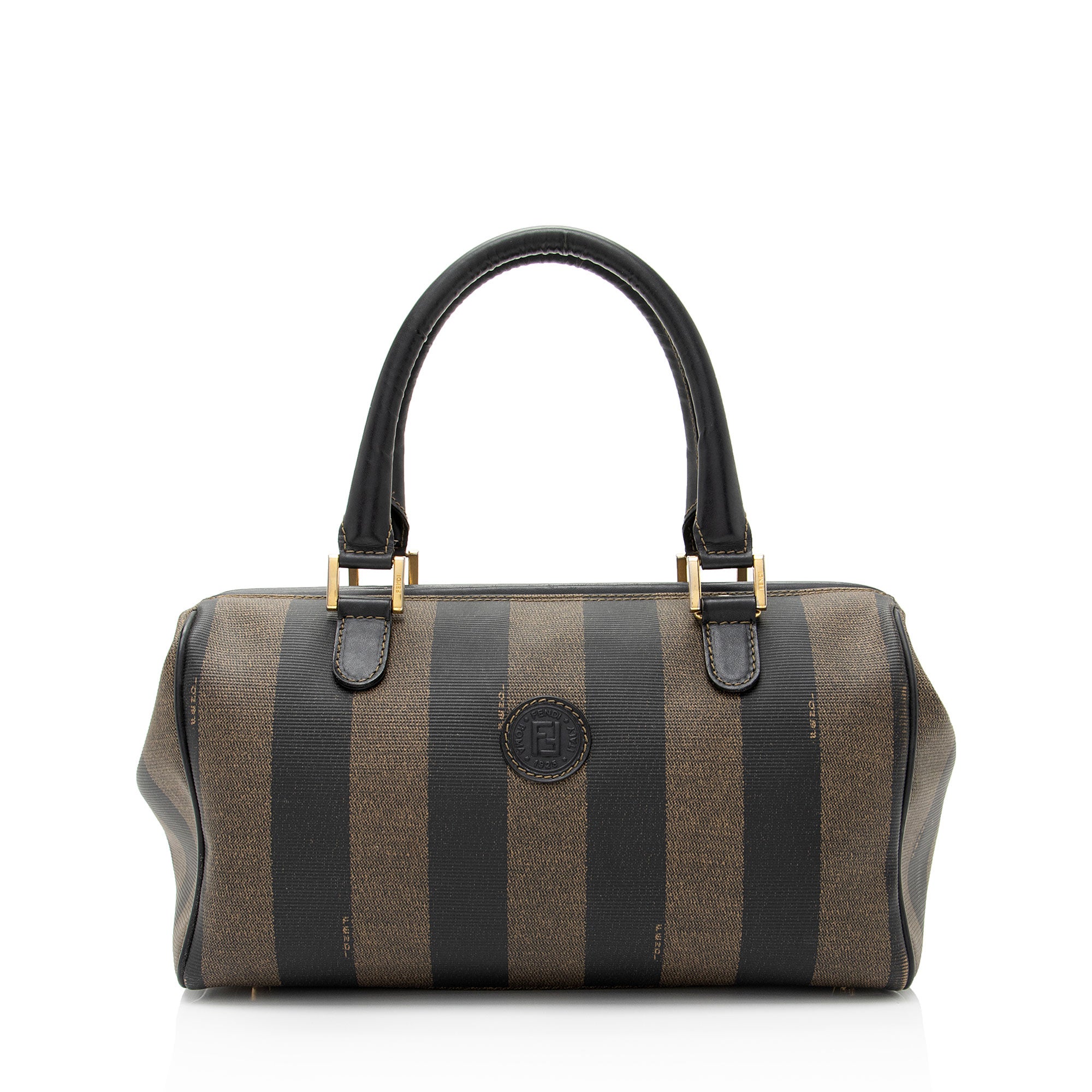 Fendi Vintage Pequin Satchel (SHF-p2iSKx)