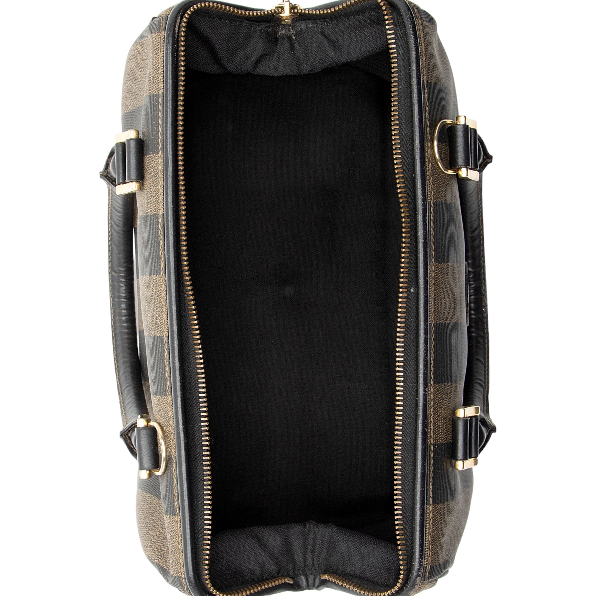 Fendi Vintage Pequin Satchel (SHF-p2iSKx)