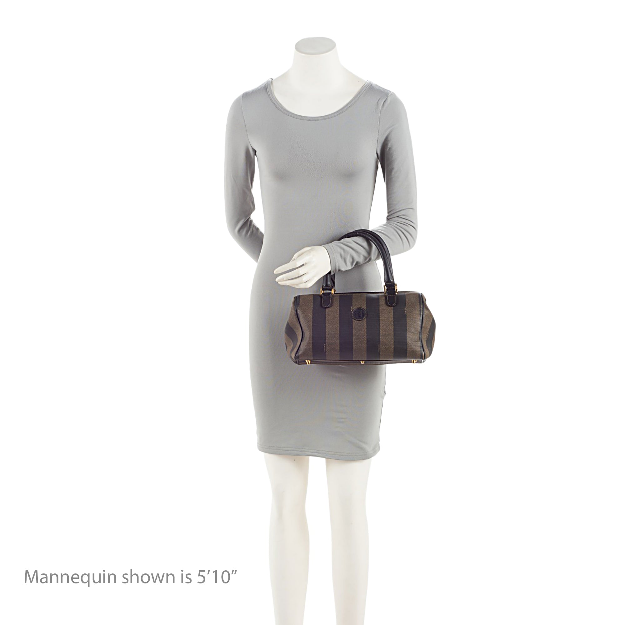 Fendi Vintage Pequin Satchel (SHF-p2iSKx)