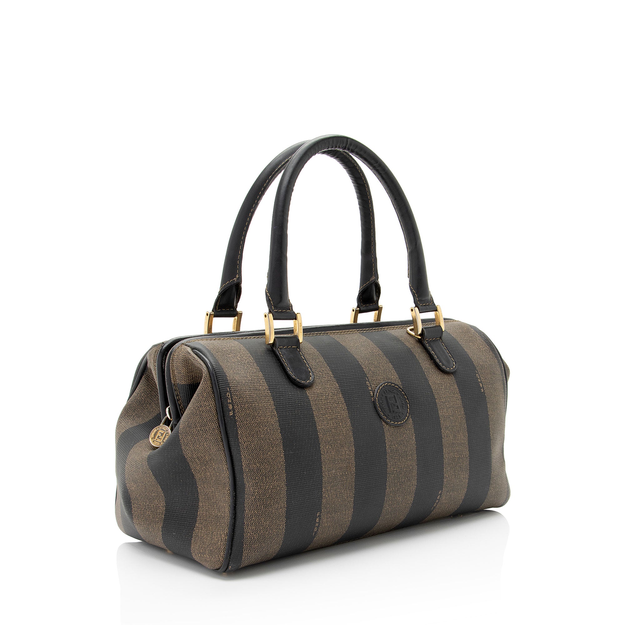 Fendi Vintage Pequin Satchel (SHF-p2iSKx)