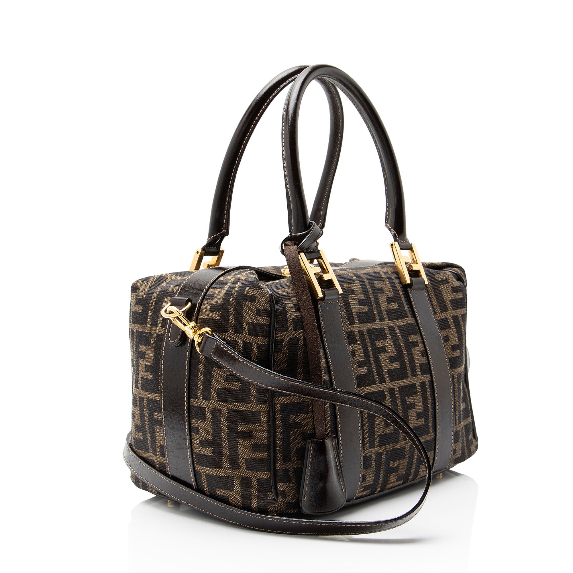 Fendi Vintage Zucca Small Boston Bag