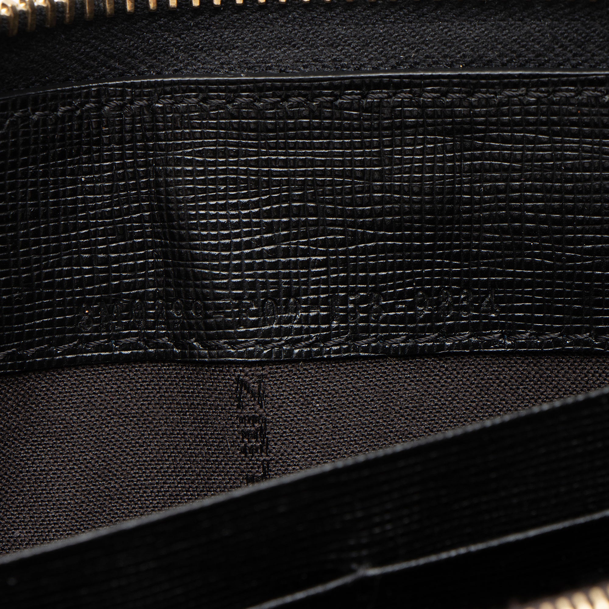 Fendi Vitello Elite Zip Around Wallet