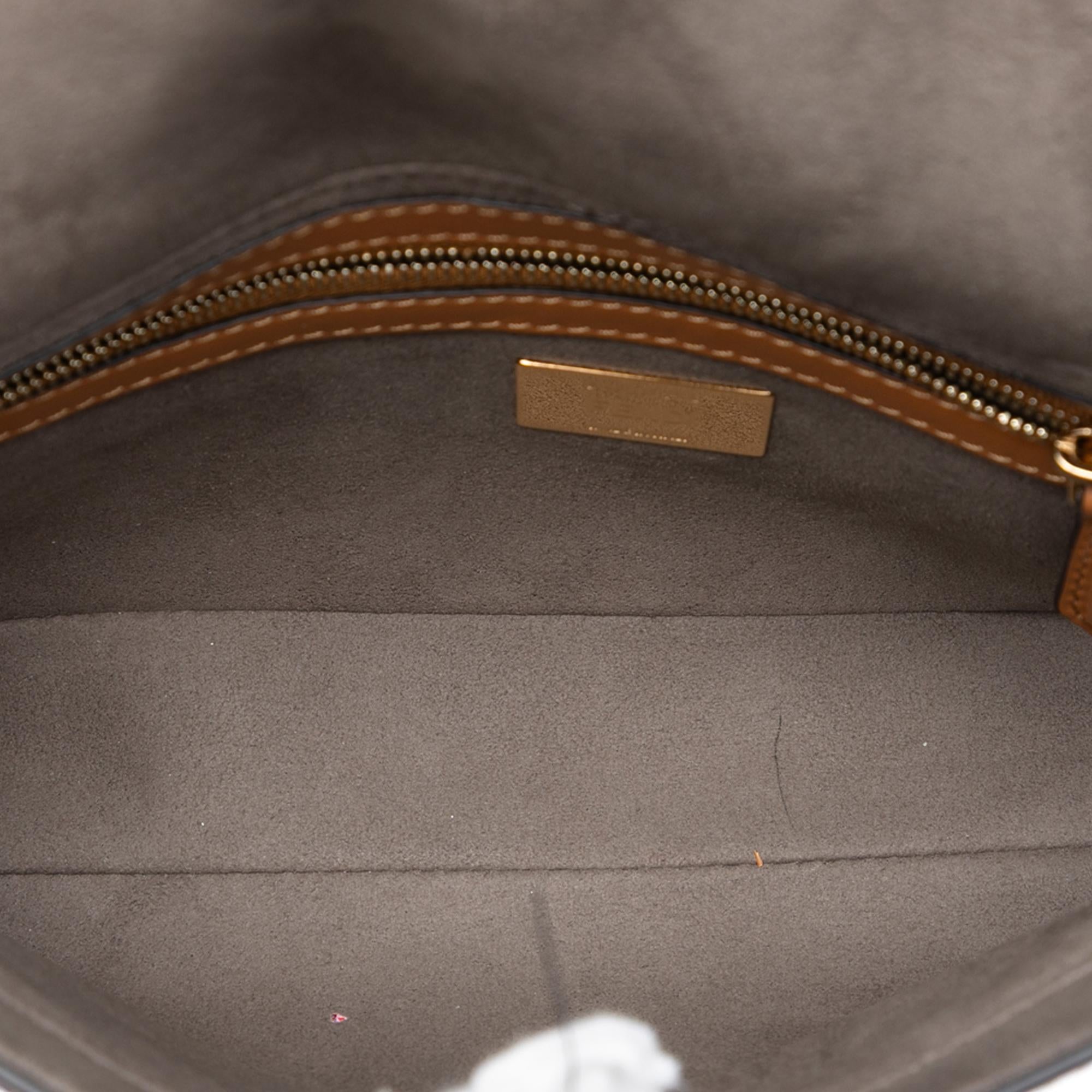 Fendi Vitello Grace FF 1974 Baguette Crossbody