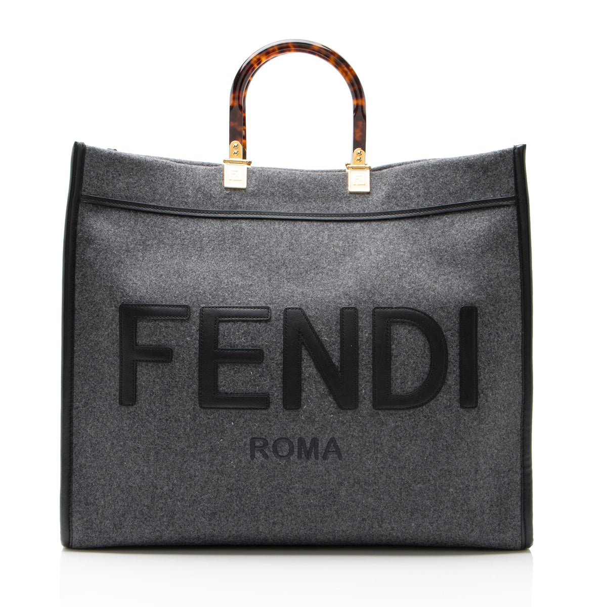 Fendi Wool Sunshine Large Shopper Tote