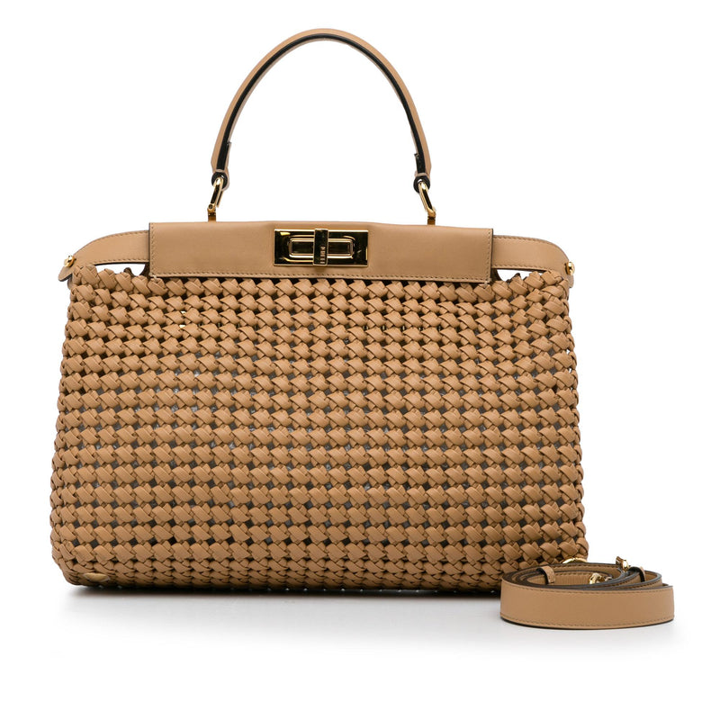 Fendi Woven Peekaboo Satchel (SHG-7Fz4ti)