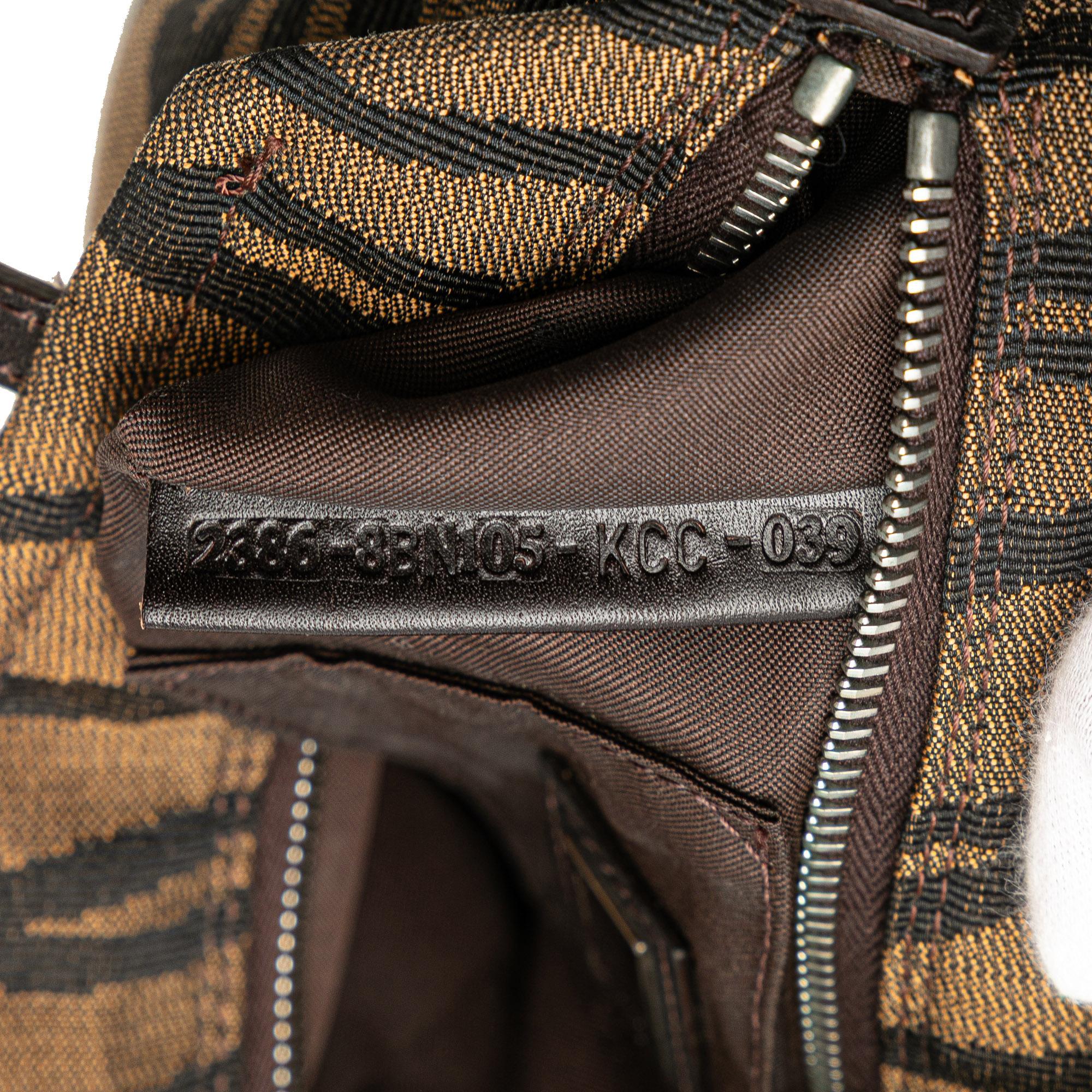 Fendi Zebra Print Canvas Handbag