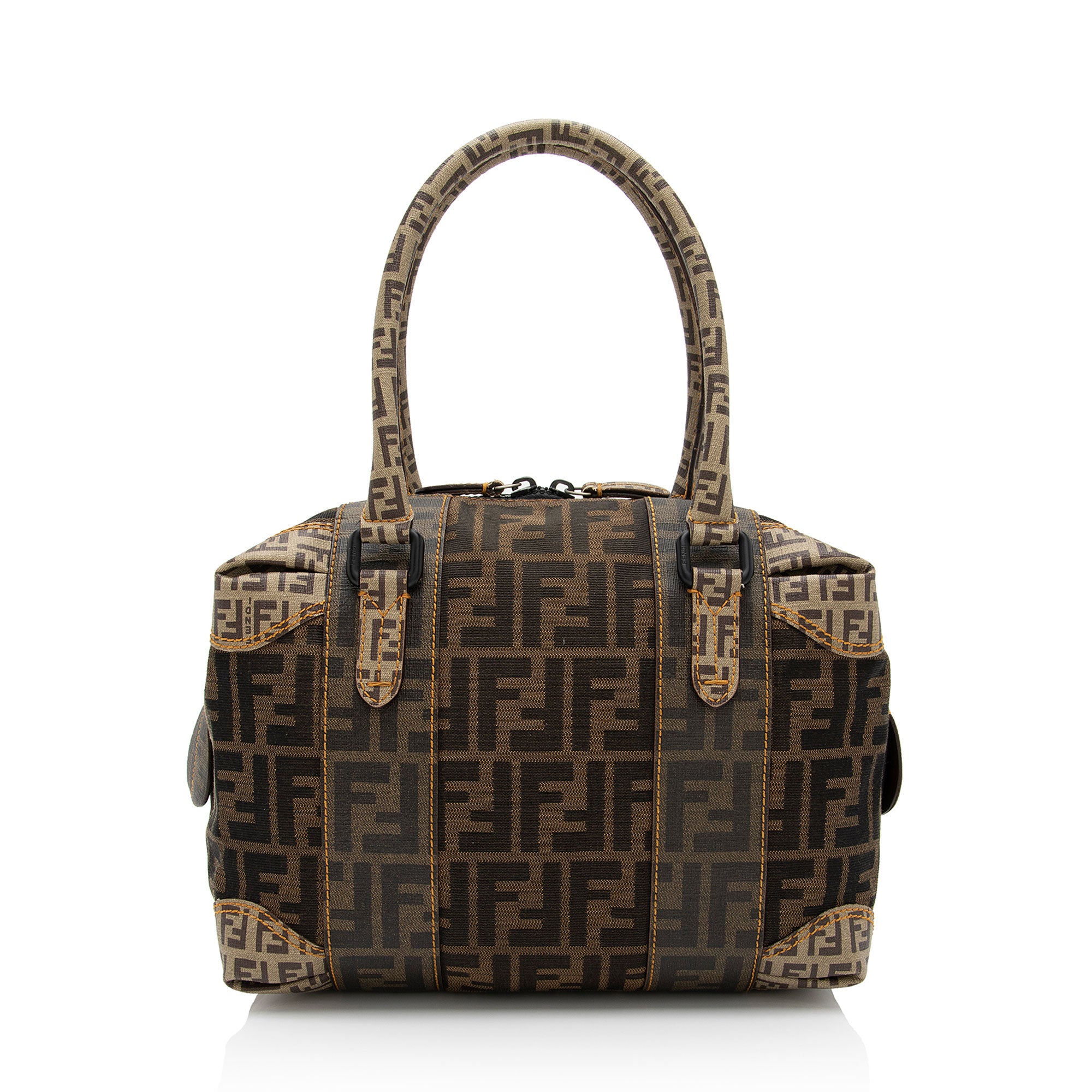 Fendi Zucca B Mix Medium Boston Bag (SHF-EoAec3)