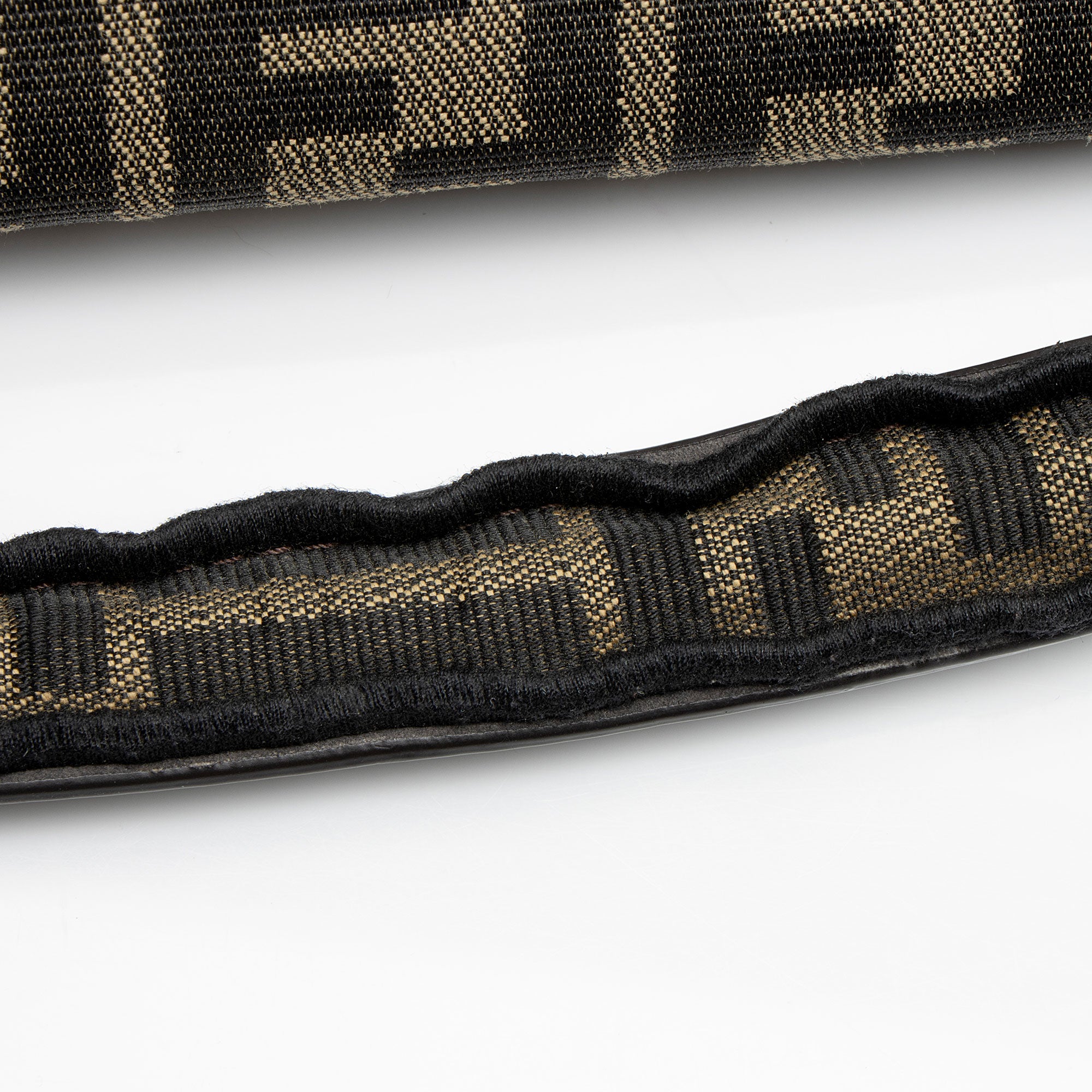 Fendi Zucca Calfskin Baguette Shoulder Bag