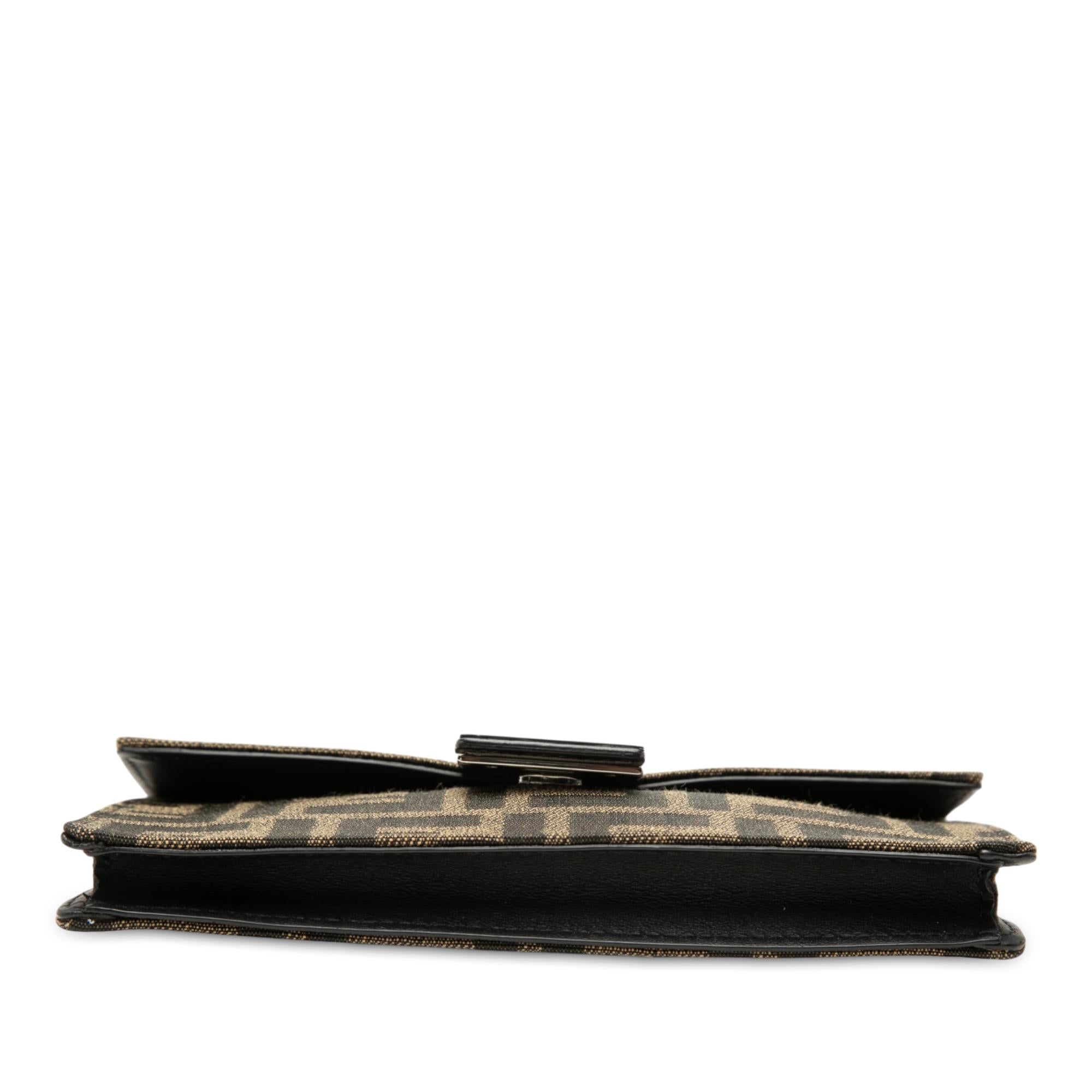 Fendi Zucca Canvas Convertible Baguette Pouch